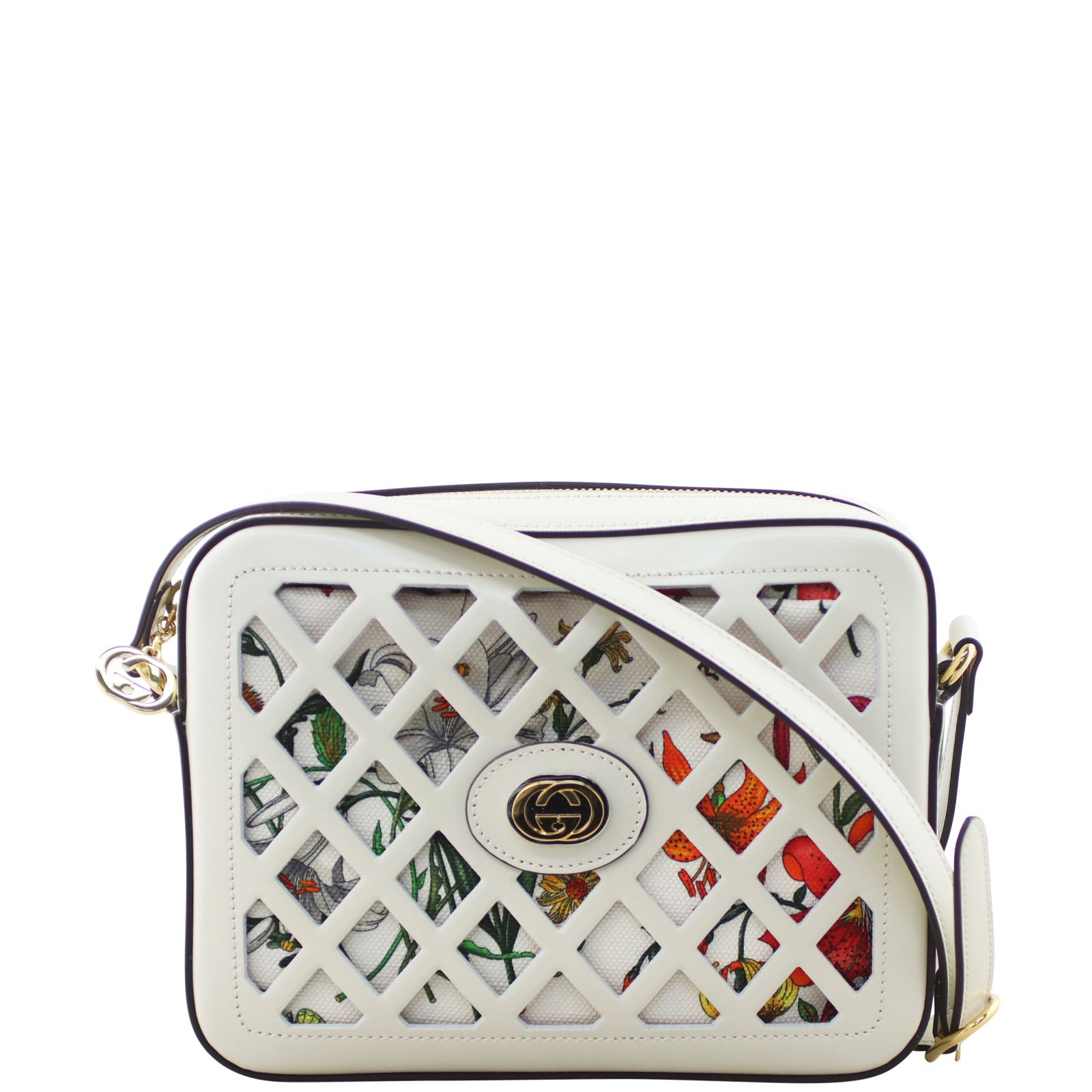 Gucci white floral bag on sale