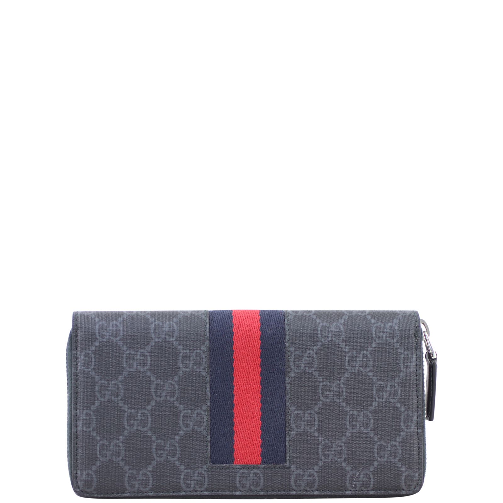 Gucci GG Supreme Web Zip Around Wallet