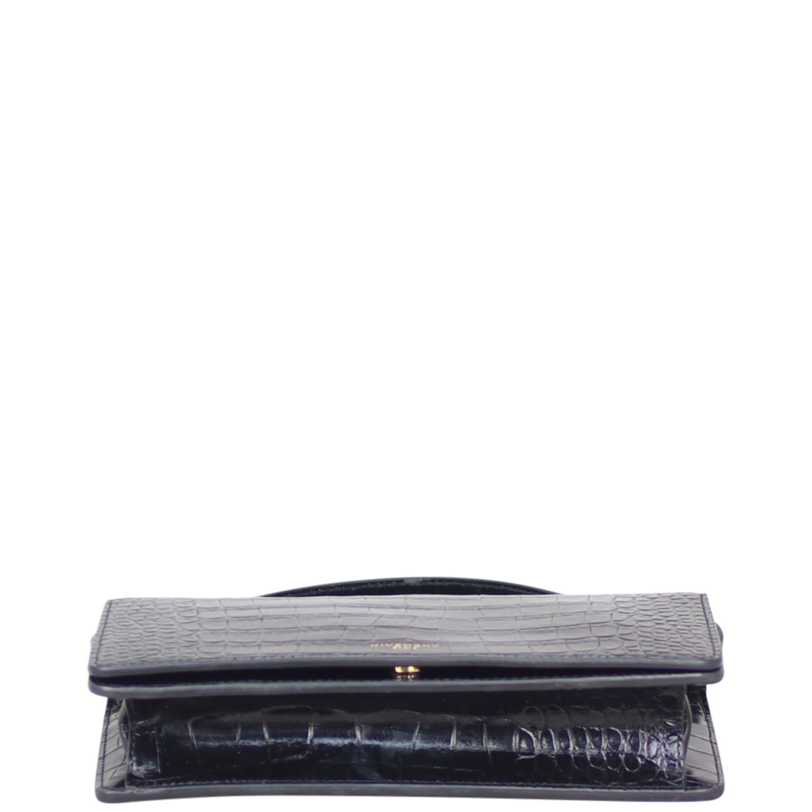 Givenchy GV3 Croc Embossed Wallet on Strap