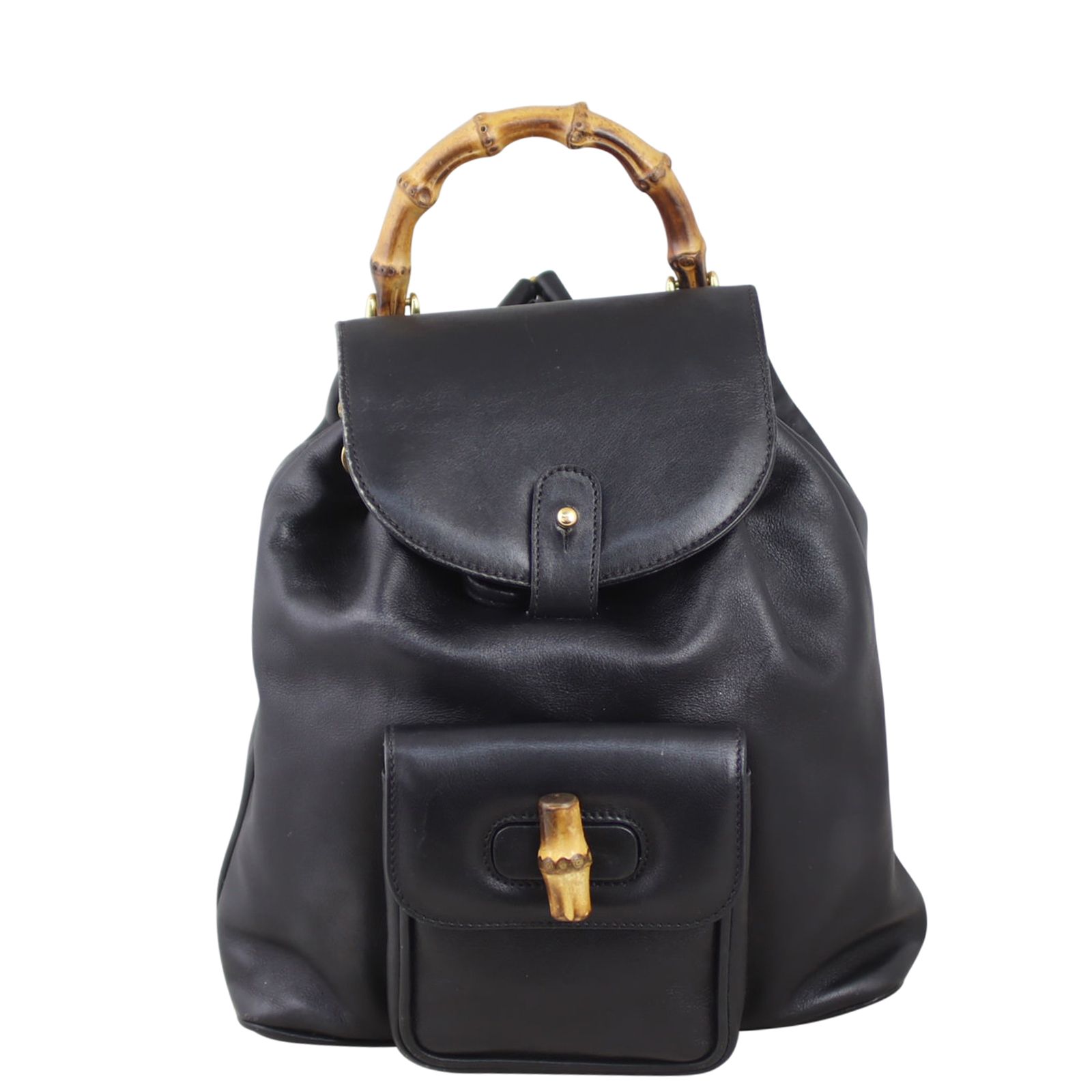 Gucci backpack bamboo handle 2025
