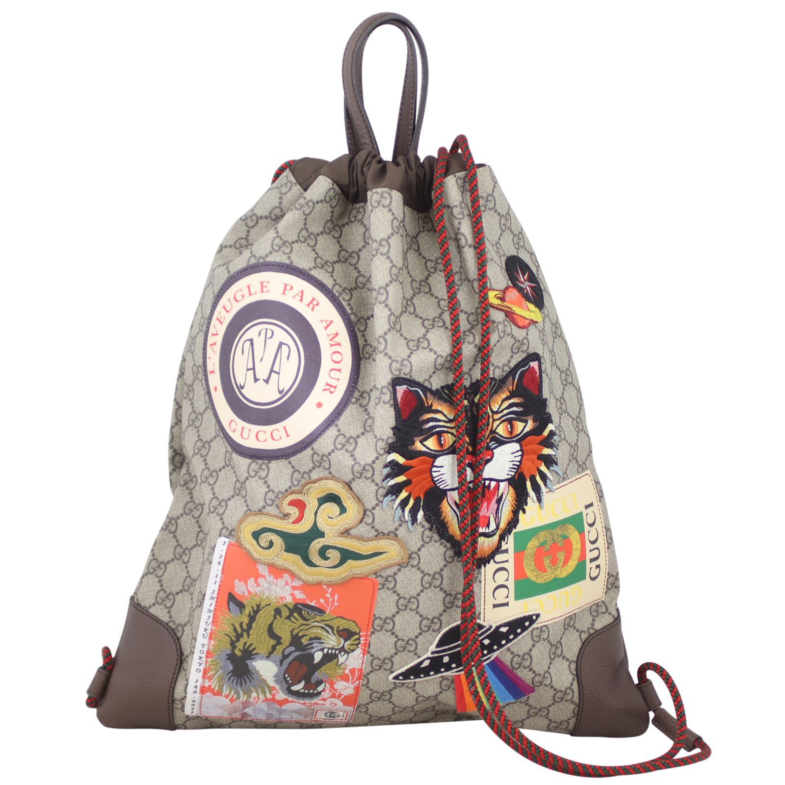 Soft gg supreme drawstring backpack shop