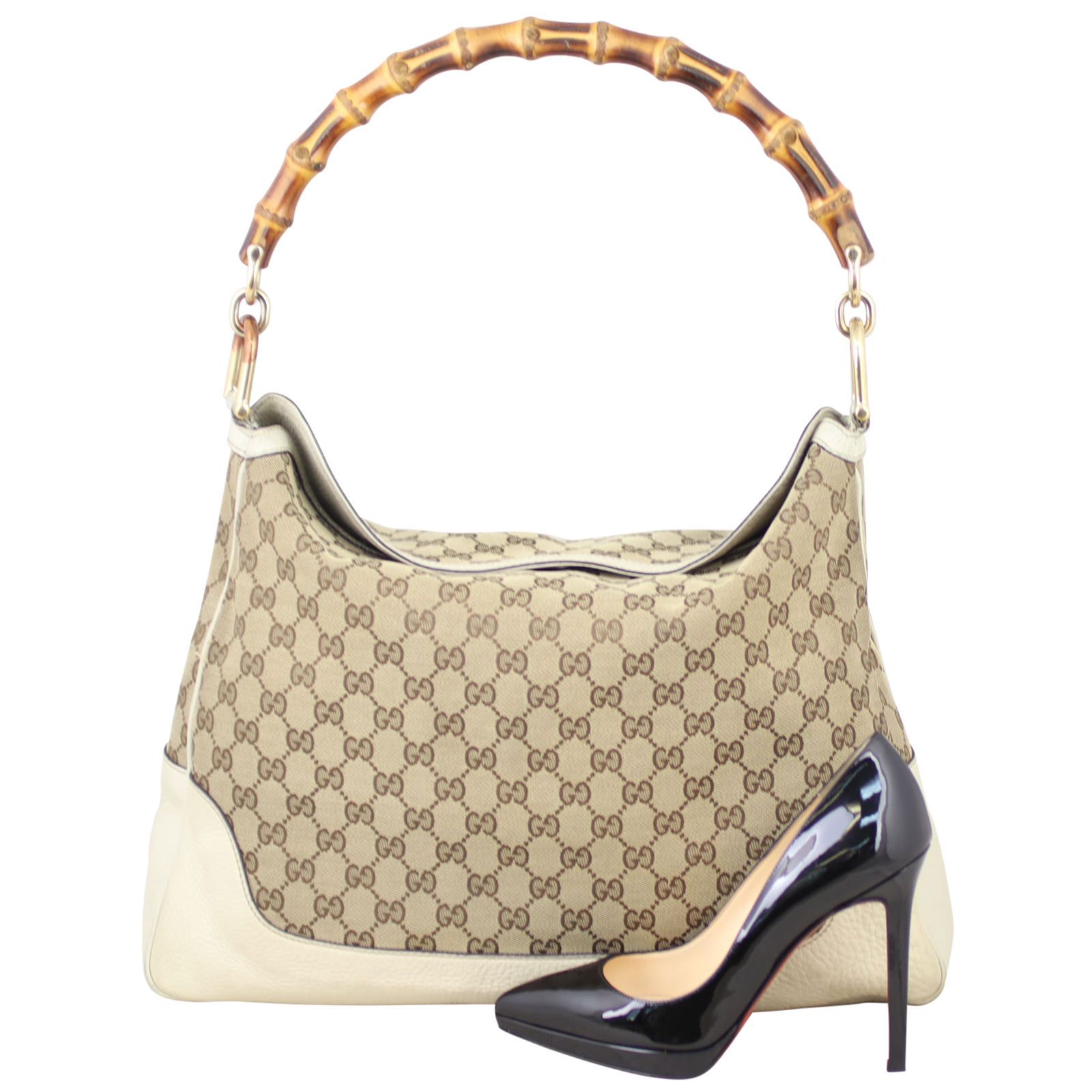 Gucci GG Canvas Peggy Bamboo Hobo