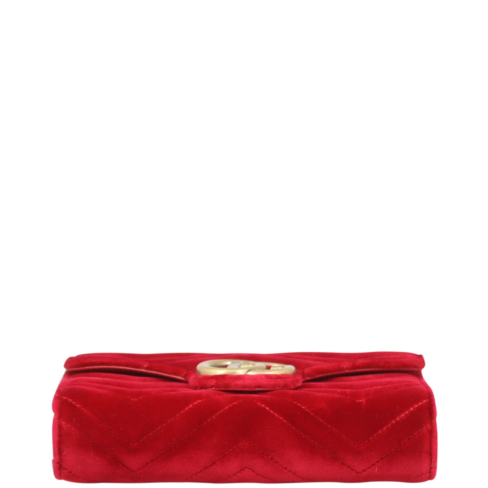 Gucci GG Marmont Matelasse Velvet Chain Wallet