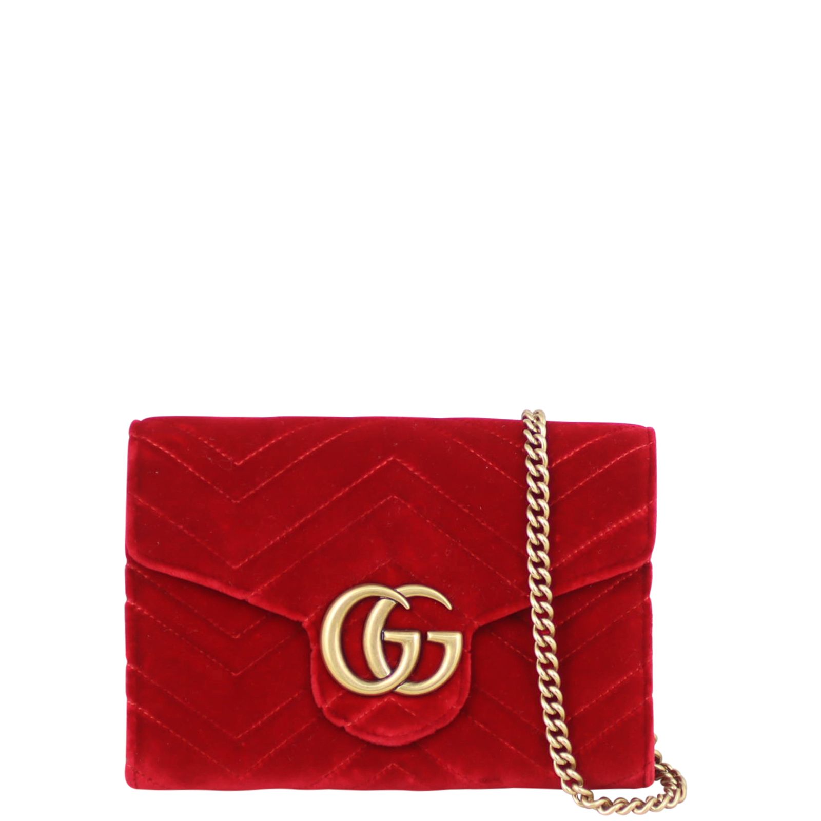 Gucci velvet chain bag shop