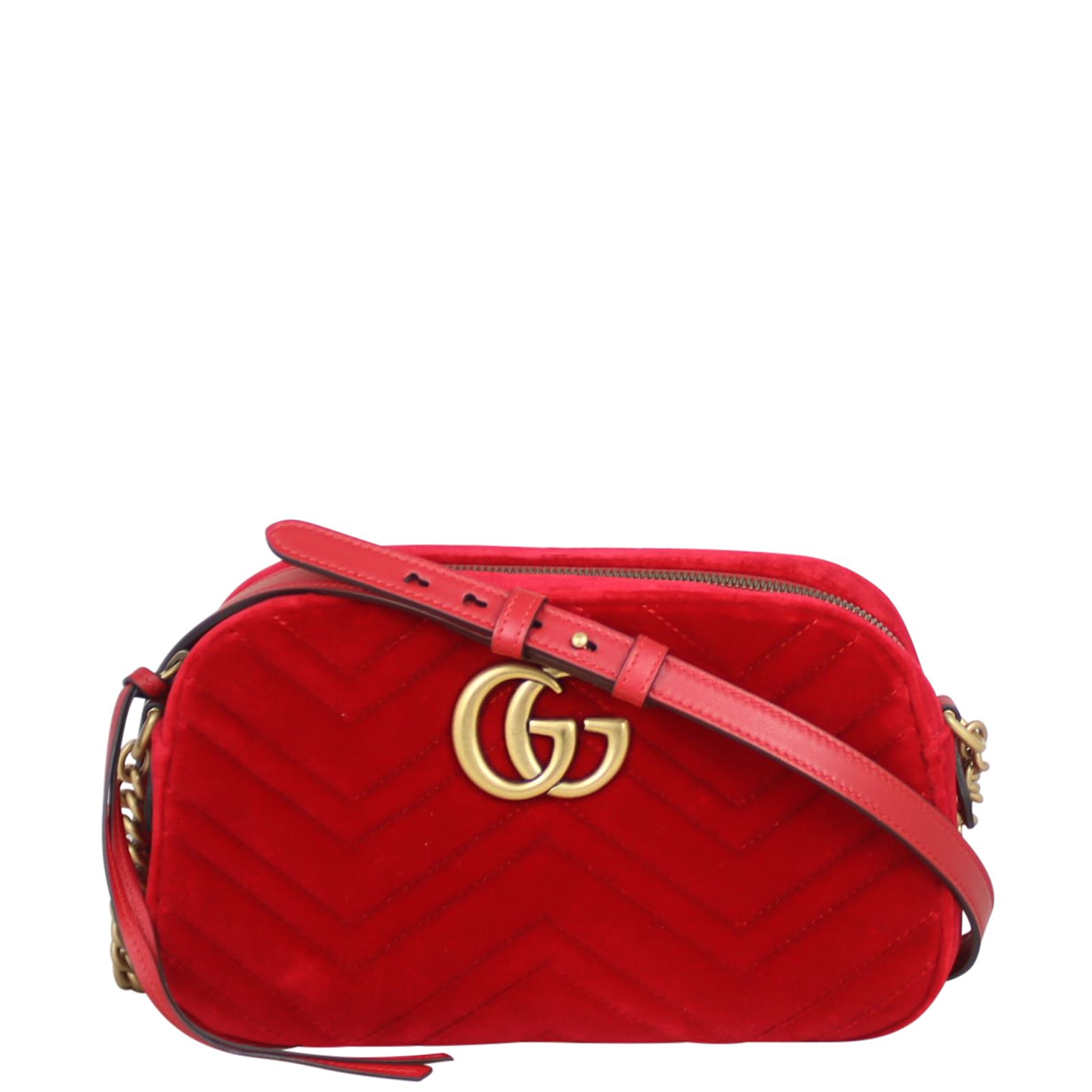 Gucci GG Marmont Small Velvet Camera Bag