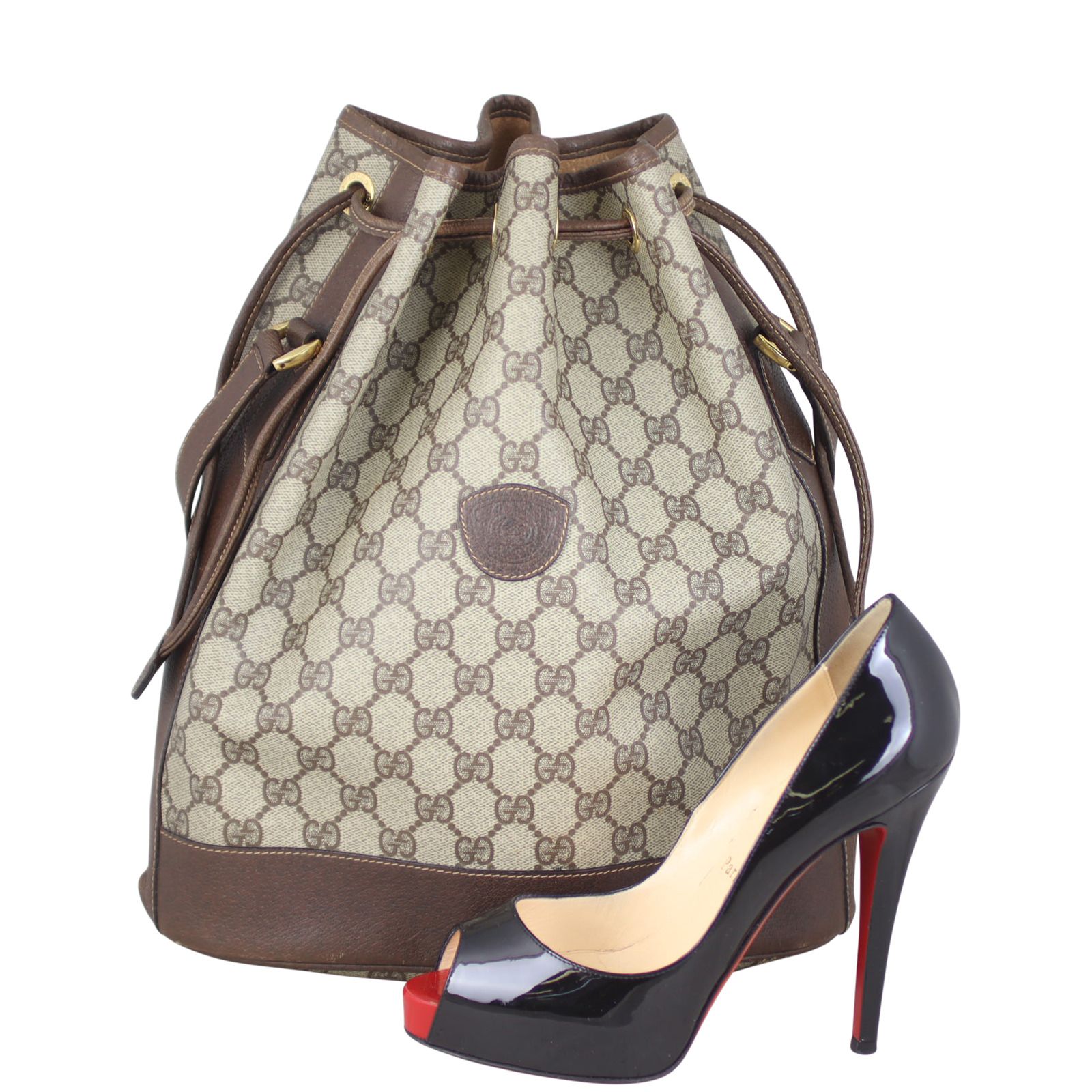 Gucci supreme bucket bag discount