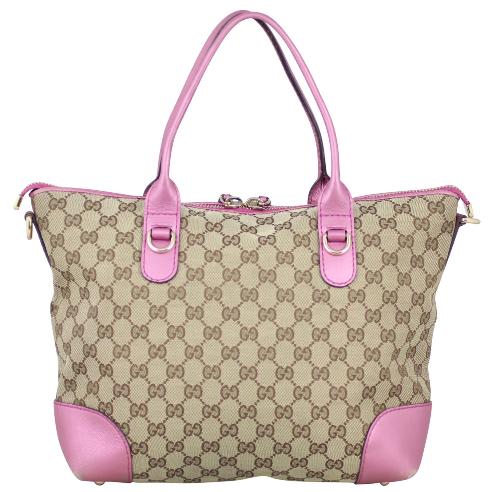 Gucci GG Canvas Heart Bit Charm Tote