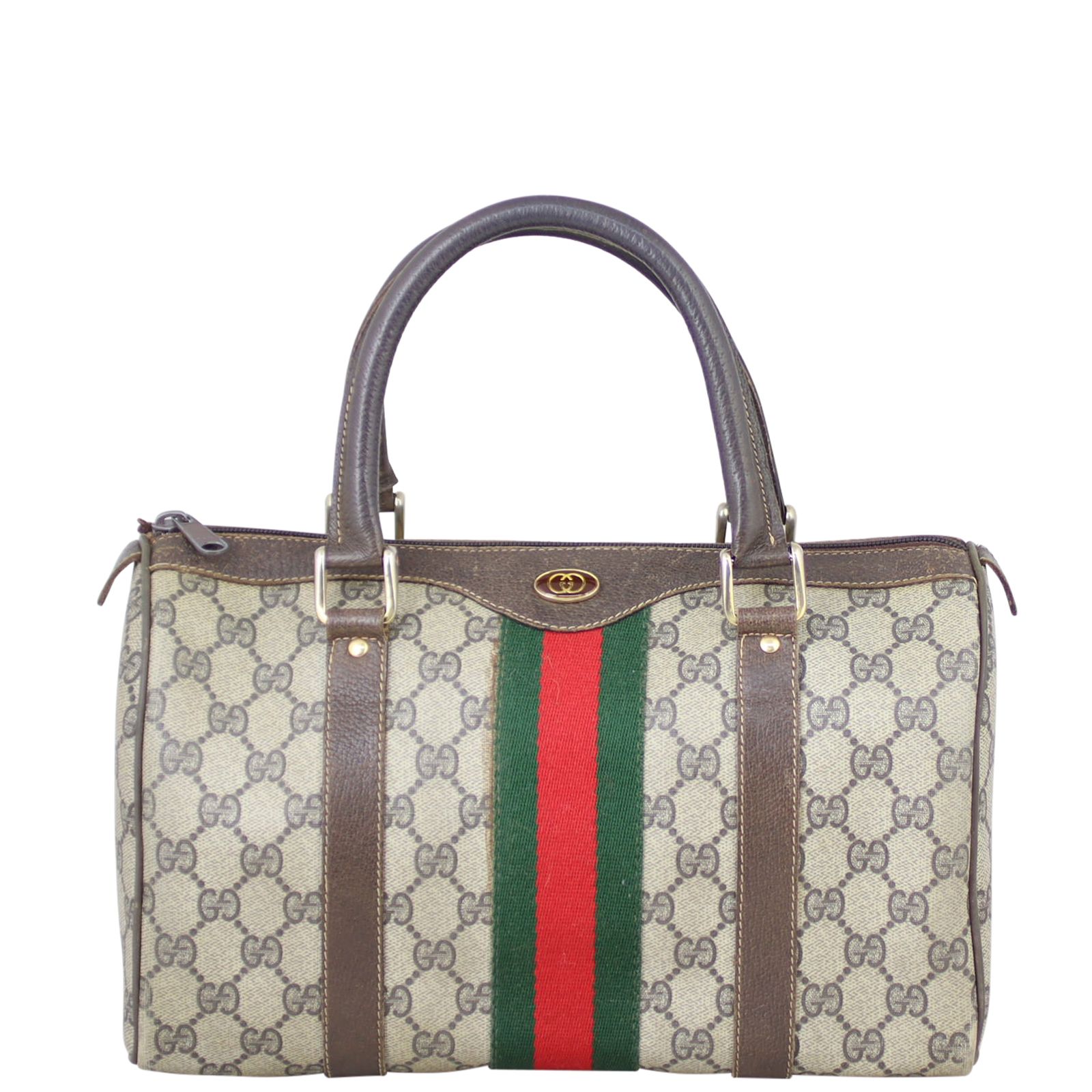 Gucci GG Web Sherry Line Boston Small