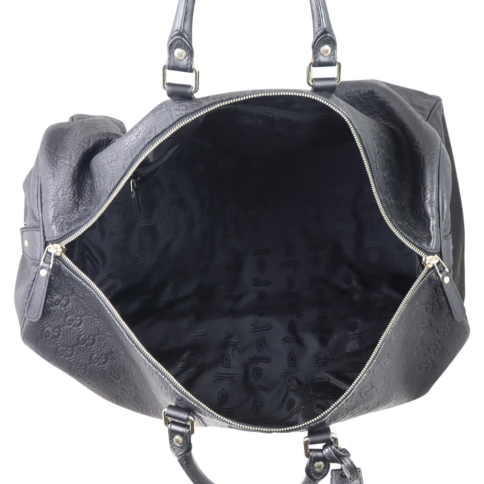 Gucci signature leather duffle sales