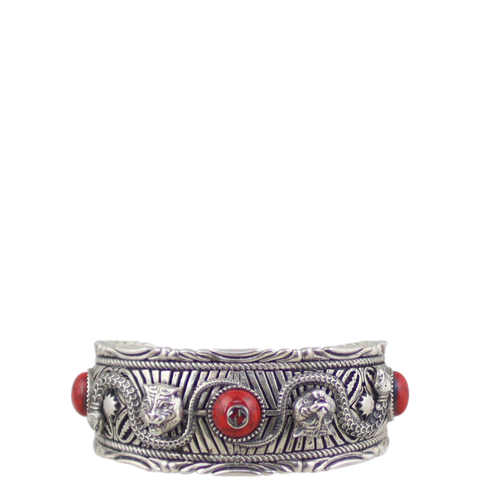 Gucci Sterling Silver Garden Cuff Bracelet