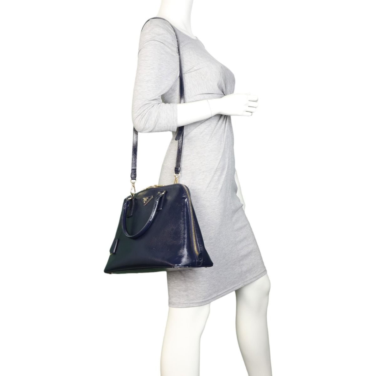Prada Promenade Bag Vernice Saffiano Leather Small - ShopStyle
