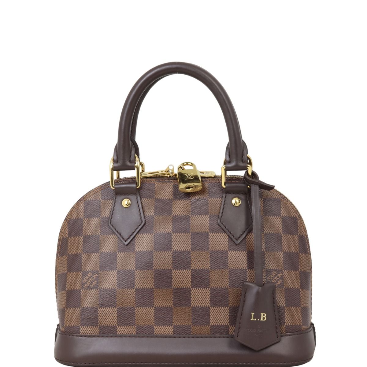 Louis Vuitton Alma BB Damier Ebene Brown Leather