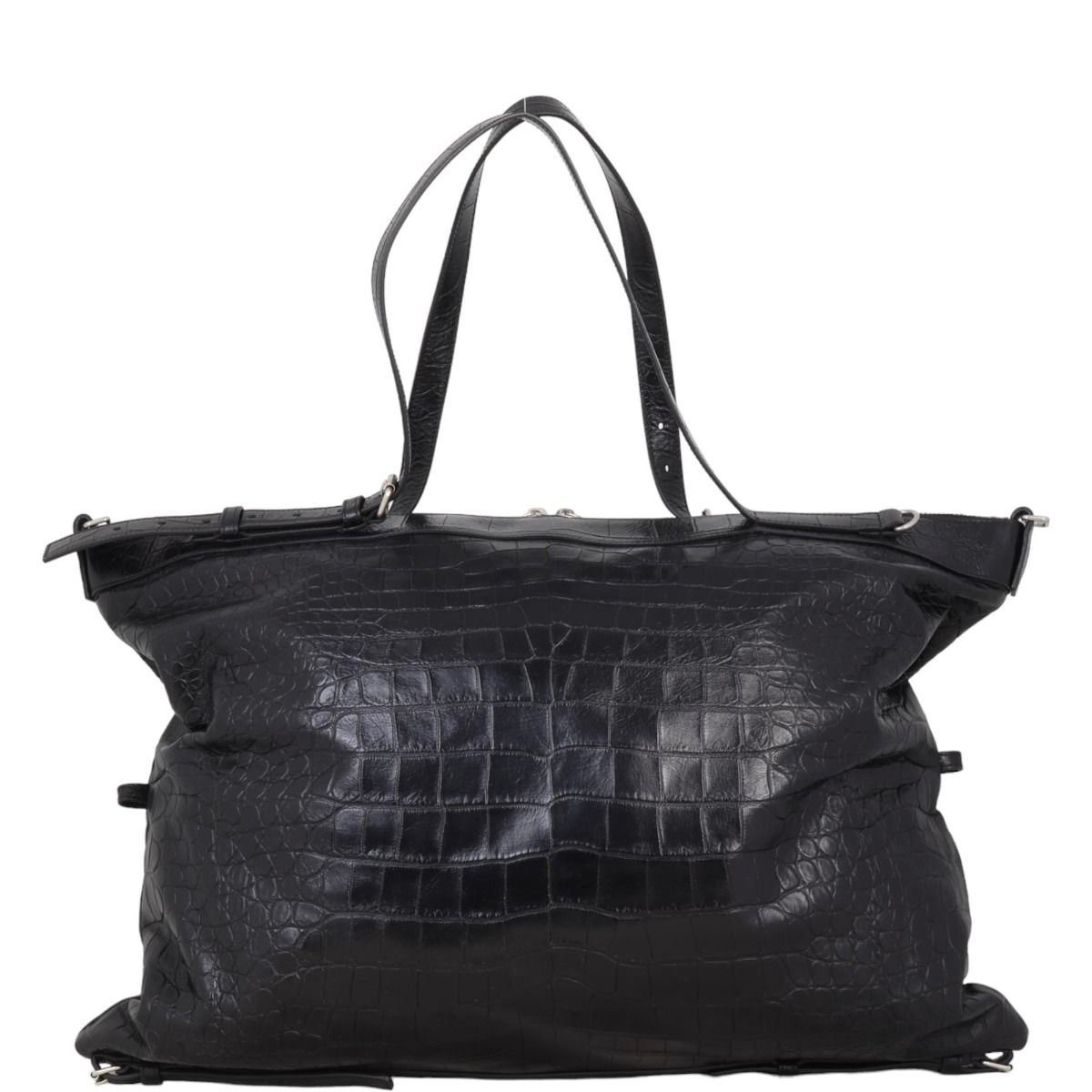 Saint laurent croc tote hot sale