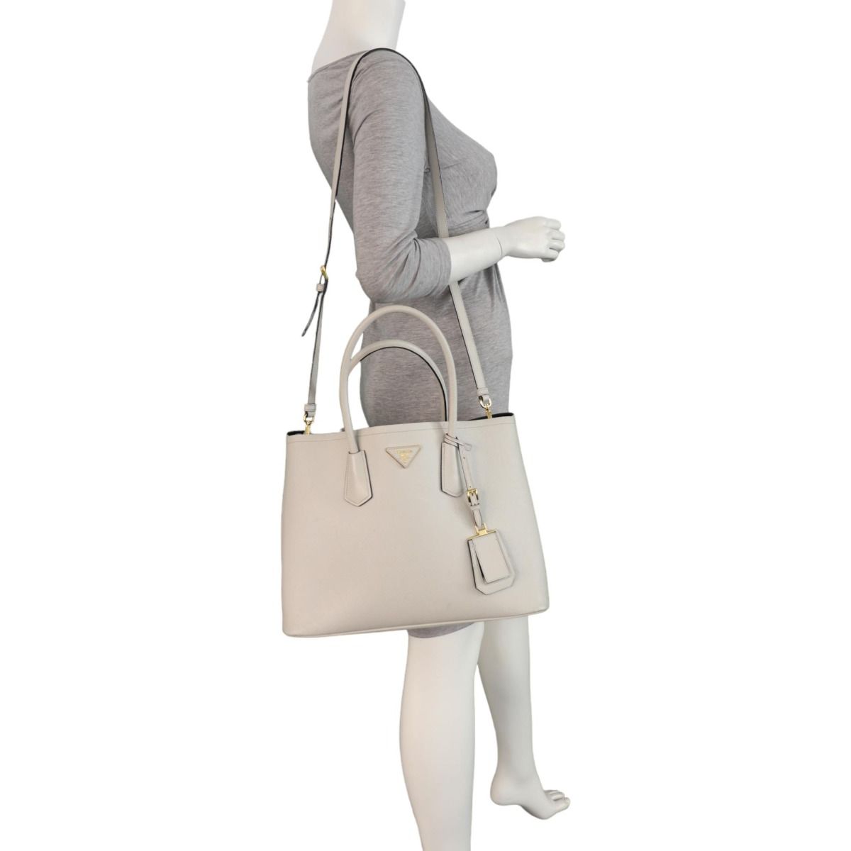 Prada Saffiano Cuir Double Bag Luxury Bags  Wallets on Carousell