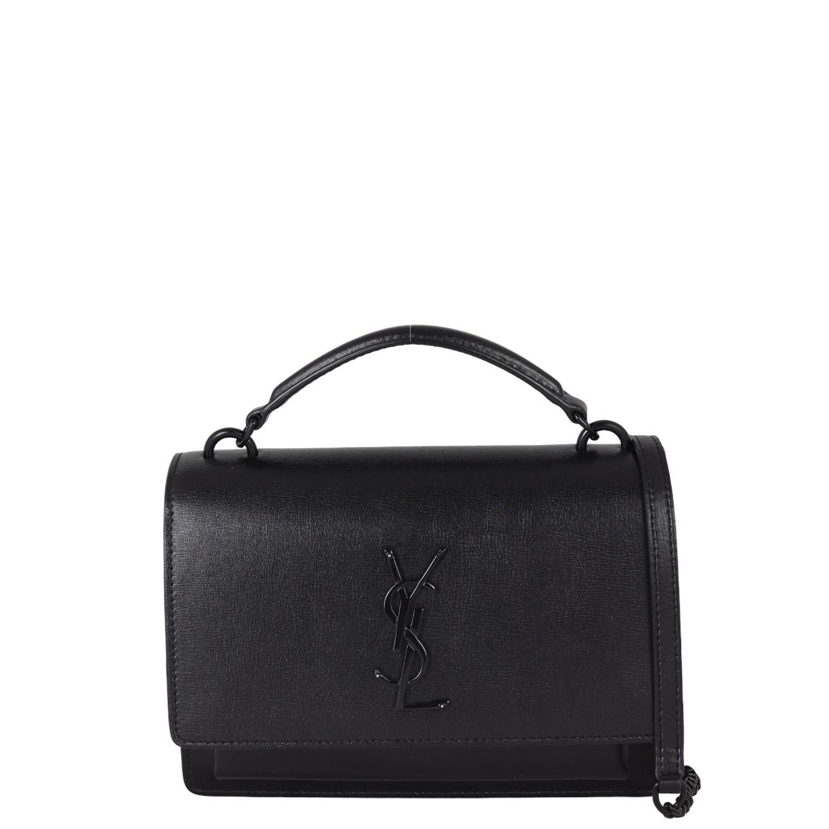 Sunset chain wallet in black and white leather cheap