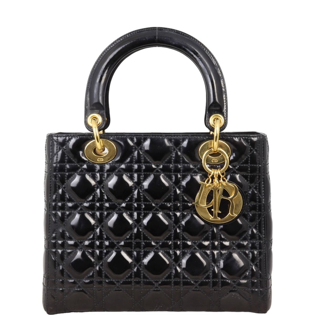 Lady dior medium patent leather store