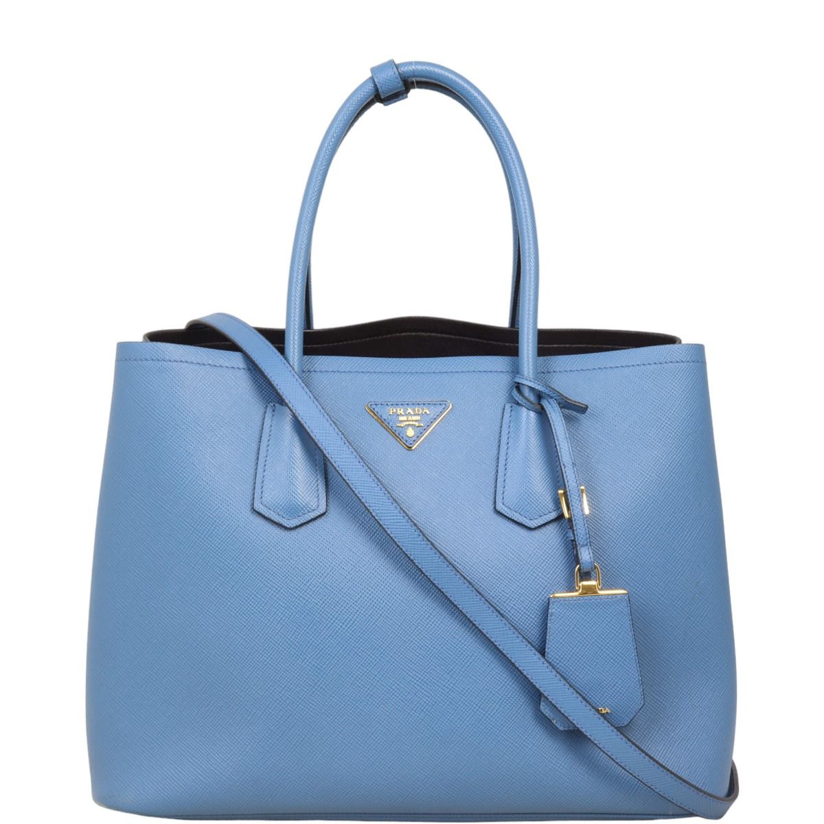Prada saffiano cuir double bag store