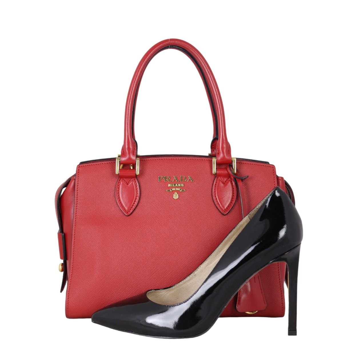 Prada red tote store