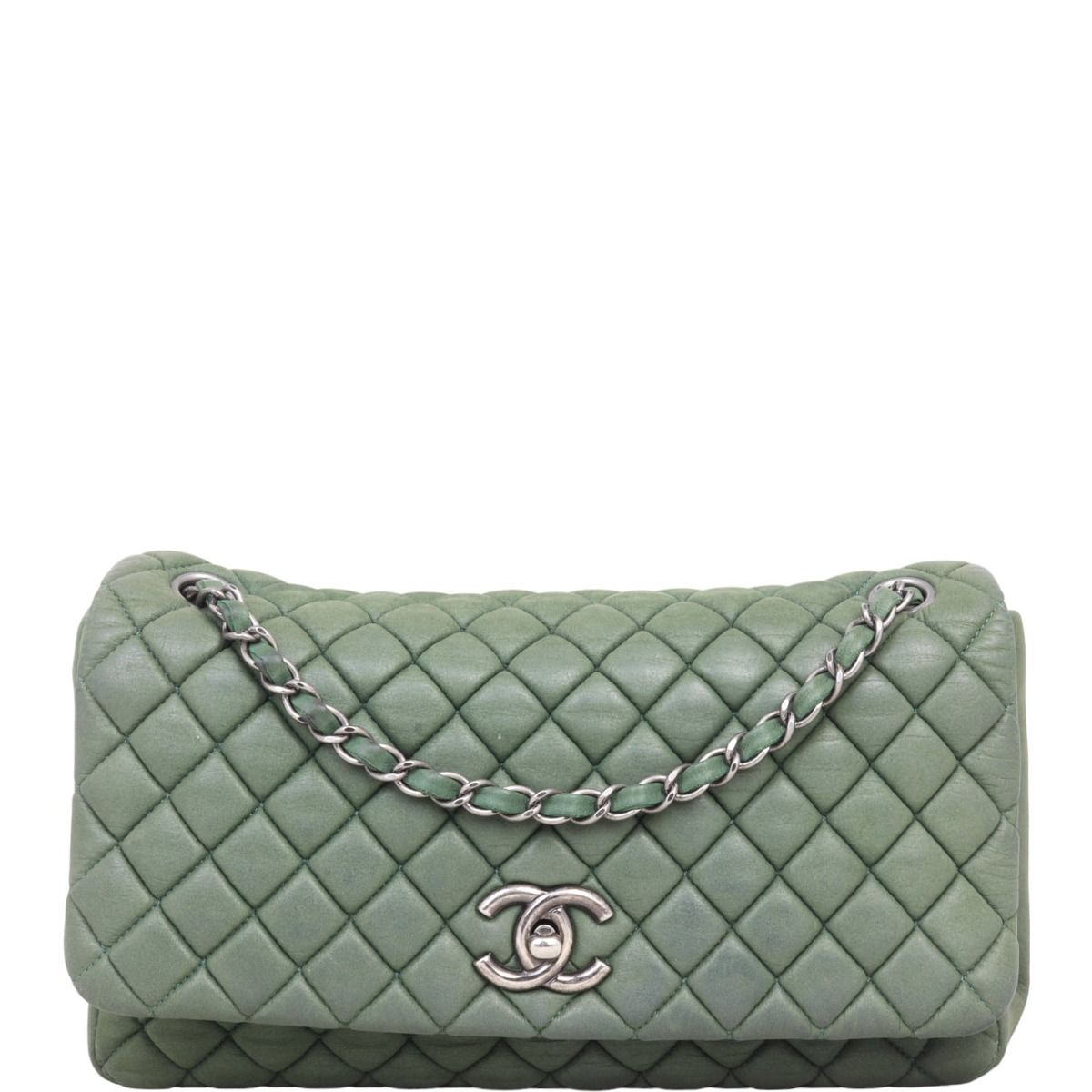 Green chanel new arrivals flap bag
