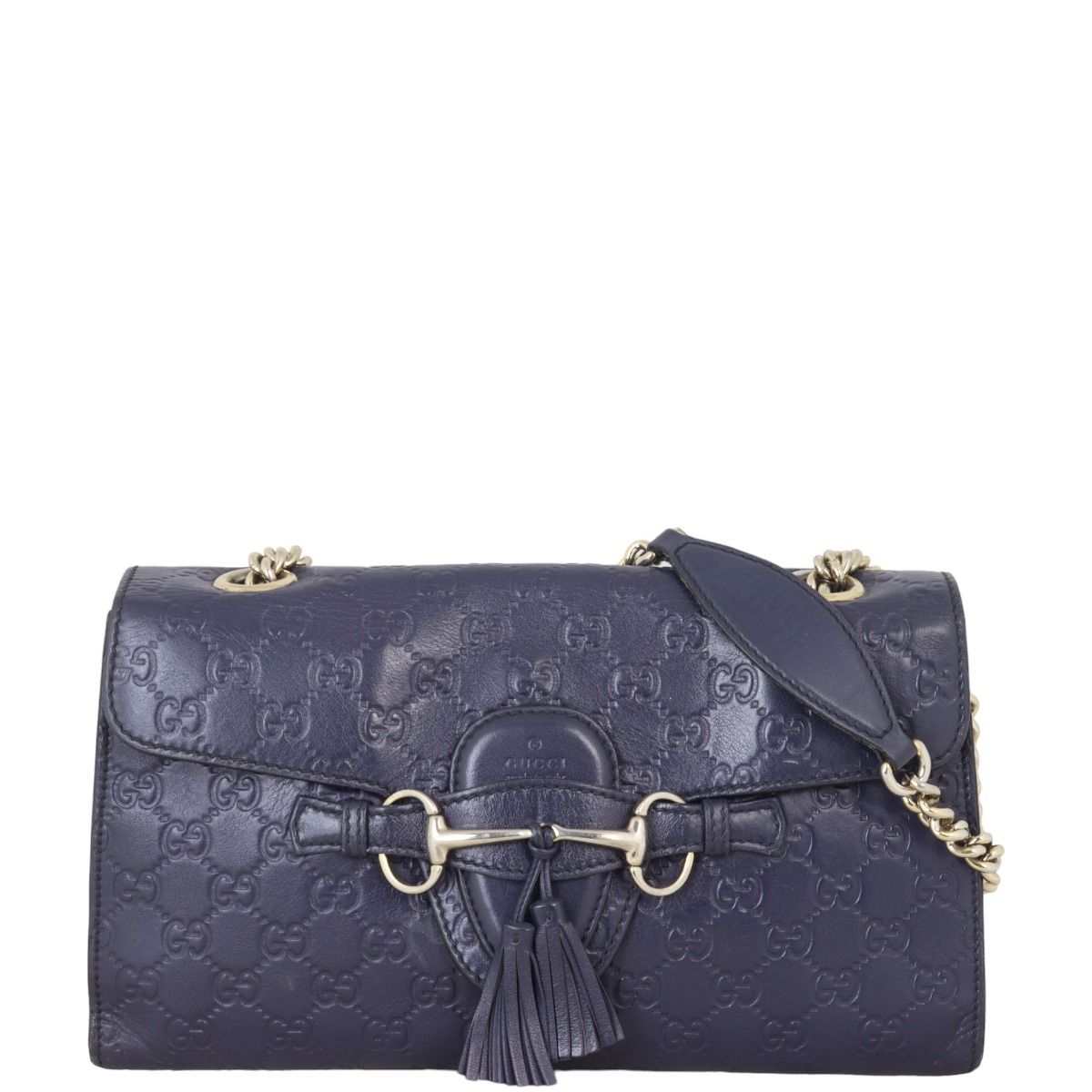 Gucci emily guccissima chain shoulder bag shop