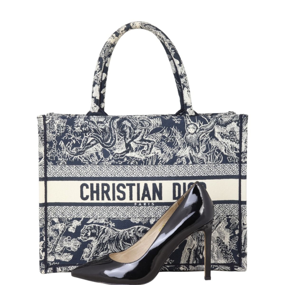 トートバッグ reverse Toile de Jouy DIOR BOOK TOTE MEDIUM Dior Book Tote Medium Toile de Jouy Reverse