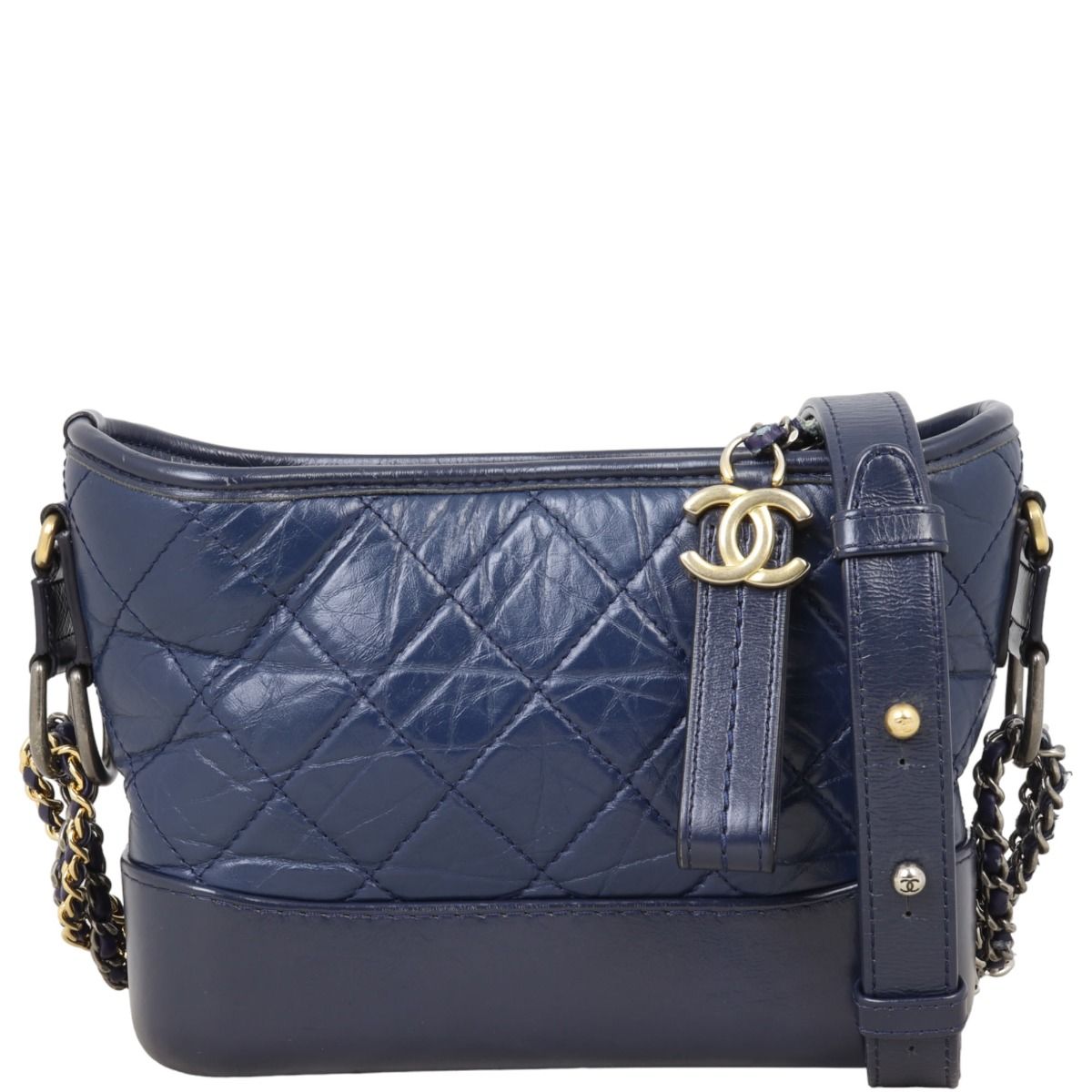 Chanel gabrielle navy black deals