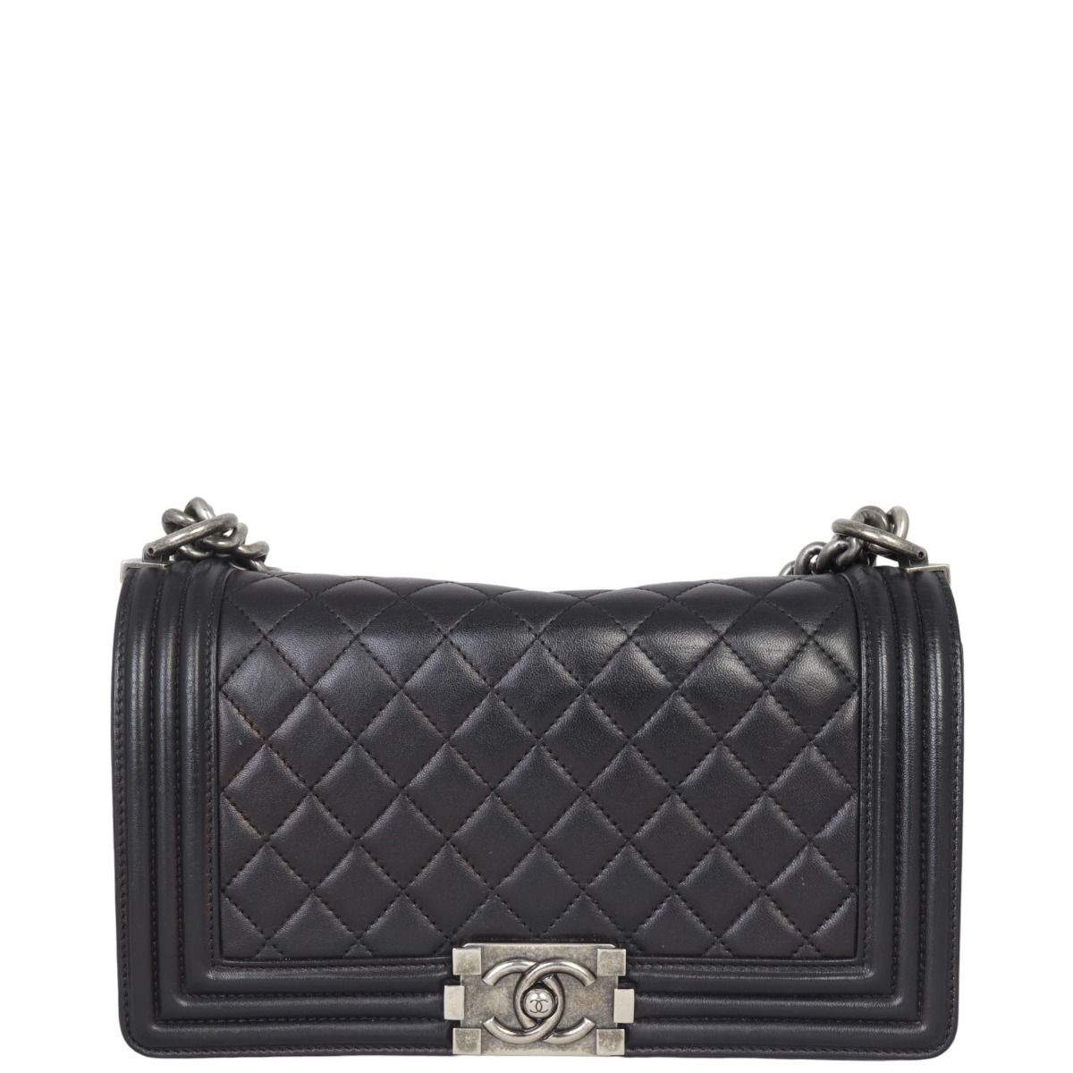Chanel old medium quilted boy flap bag cheap