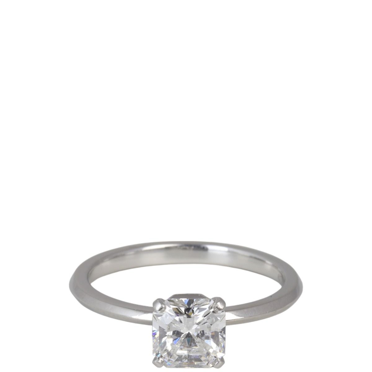 Tiffany true engagement ring with a tiffany true diamond in platinum hot sale