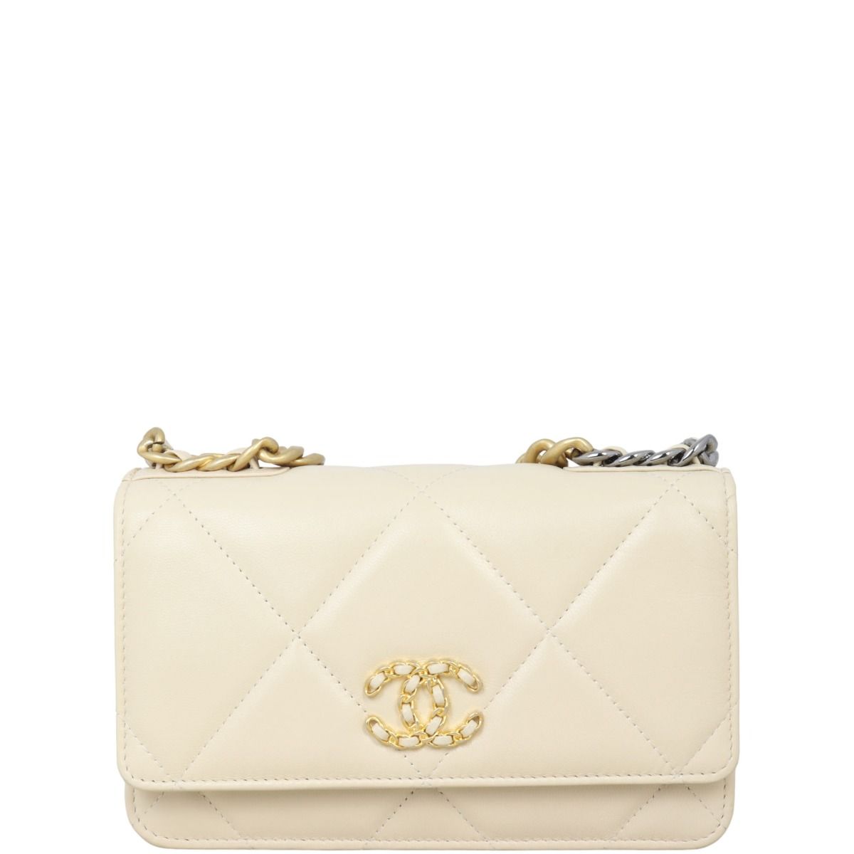 Chanel 19 Wallet On Chain Beige