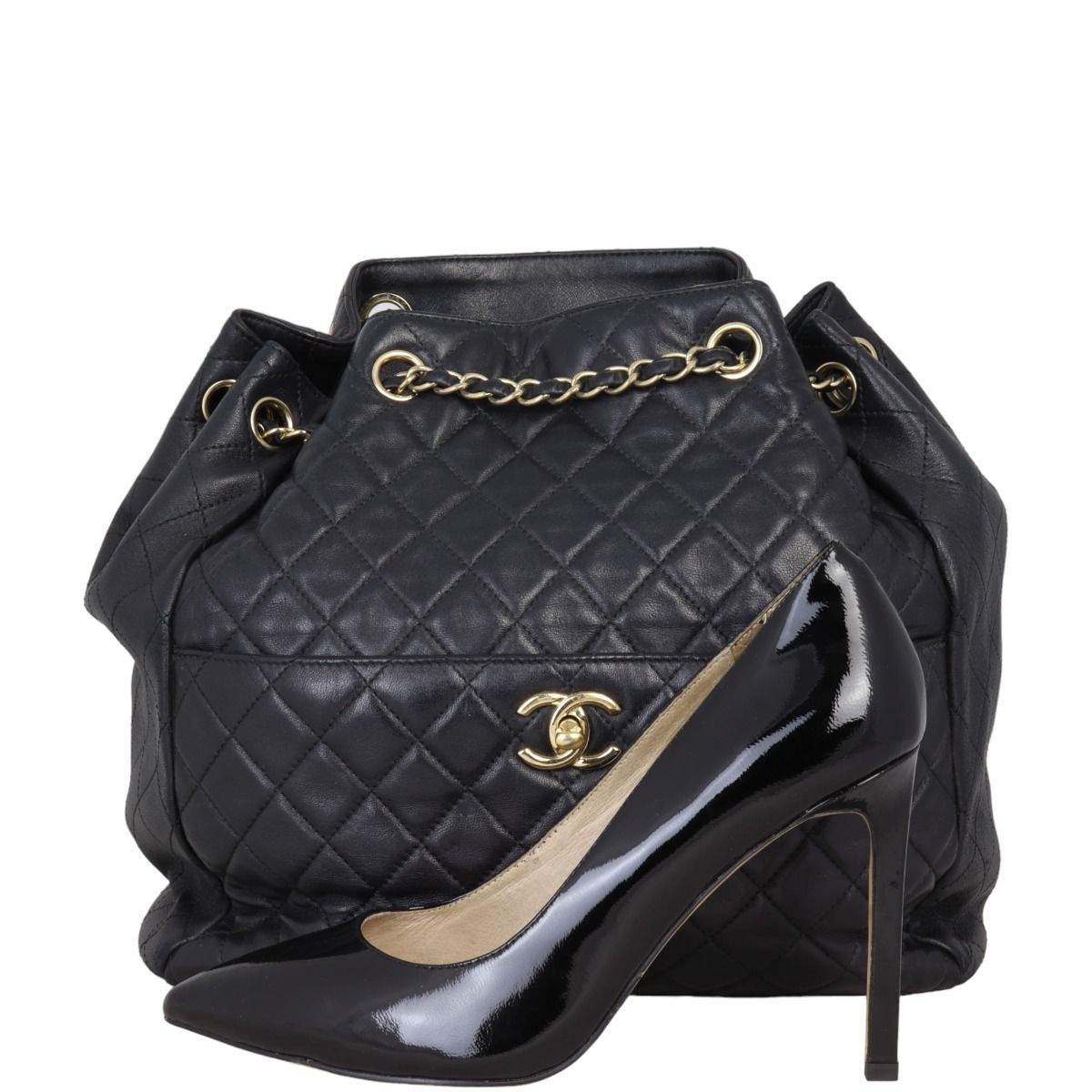Drawstring chanel bag hot sale
