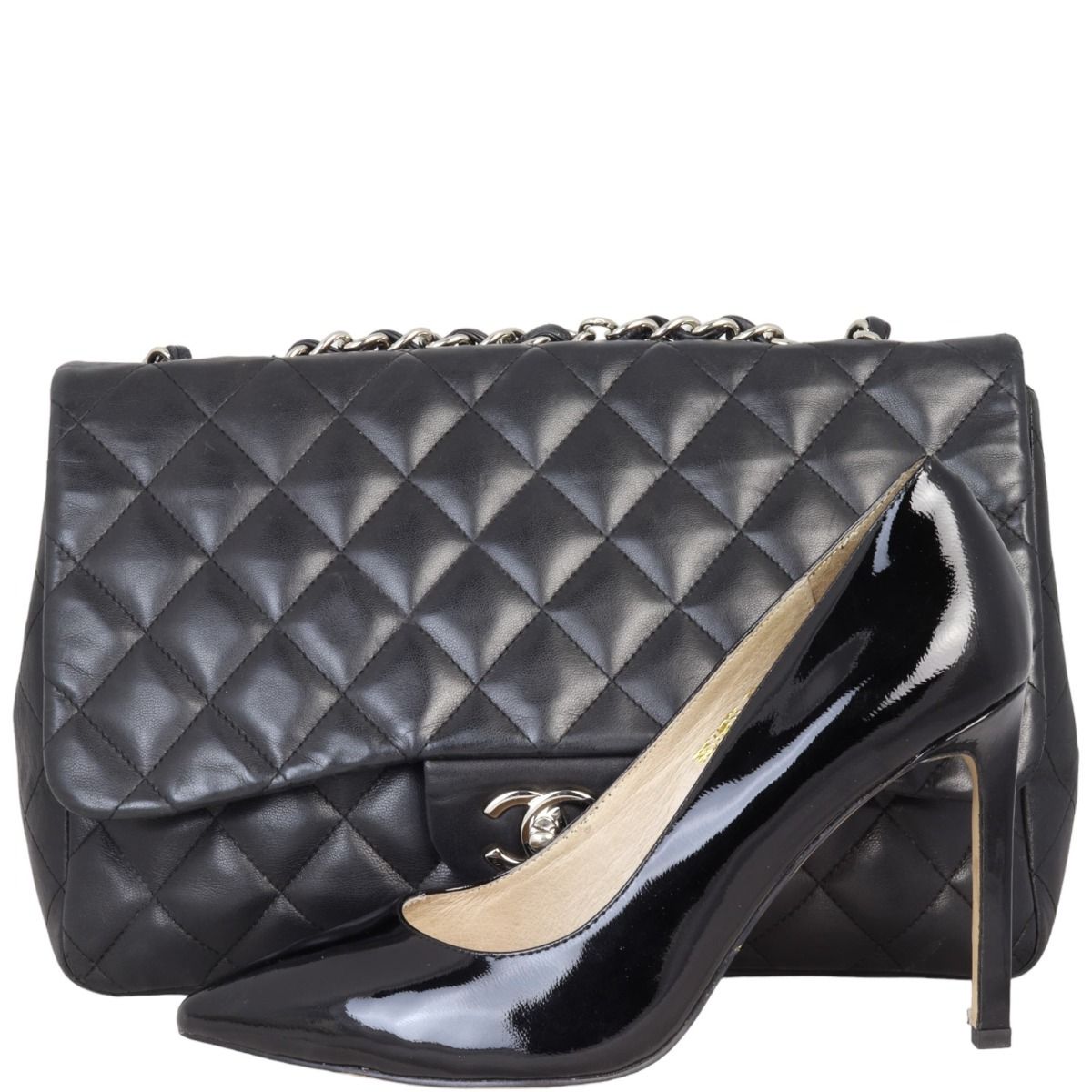 Chanel classic flap bag jumbo lambskin clearance