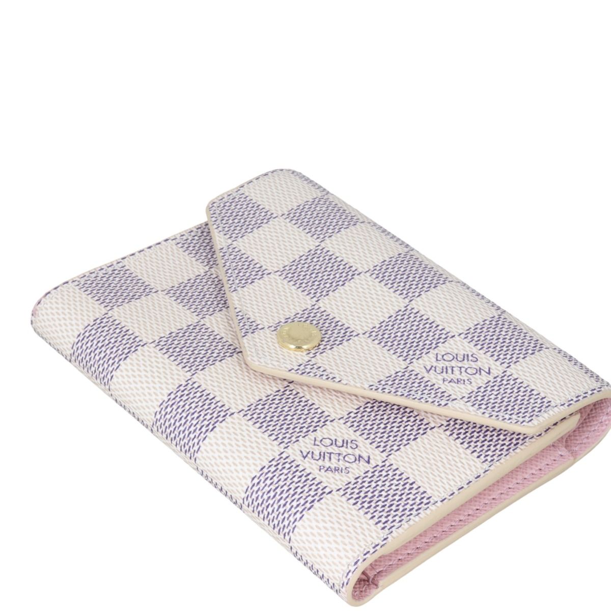 よ*ん様 Louis Vuitton Victorine Damier Azur Louis Vuitton Damier Azur Canvas Victorine Wallet N64022