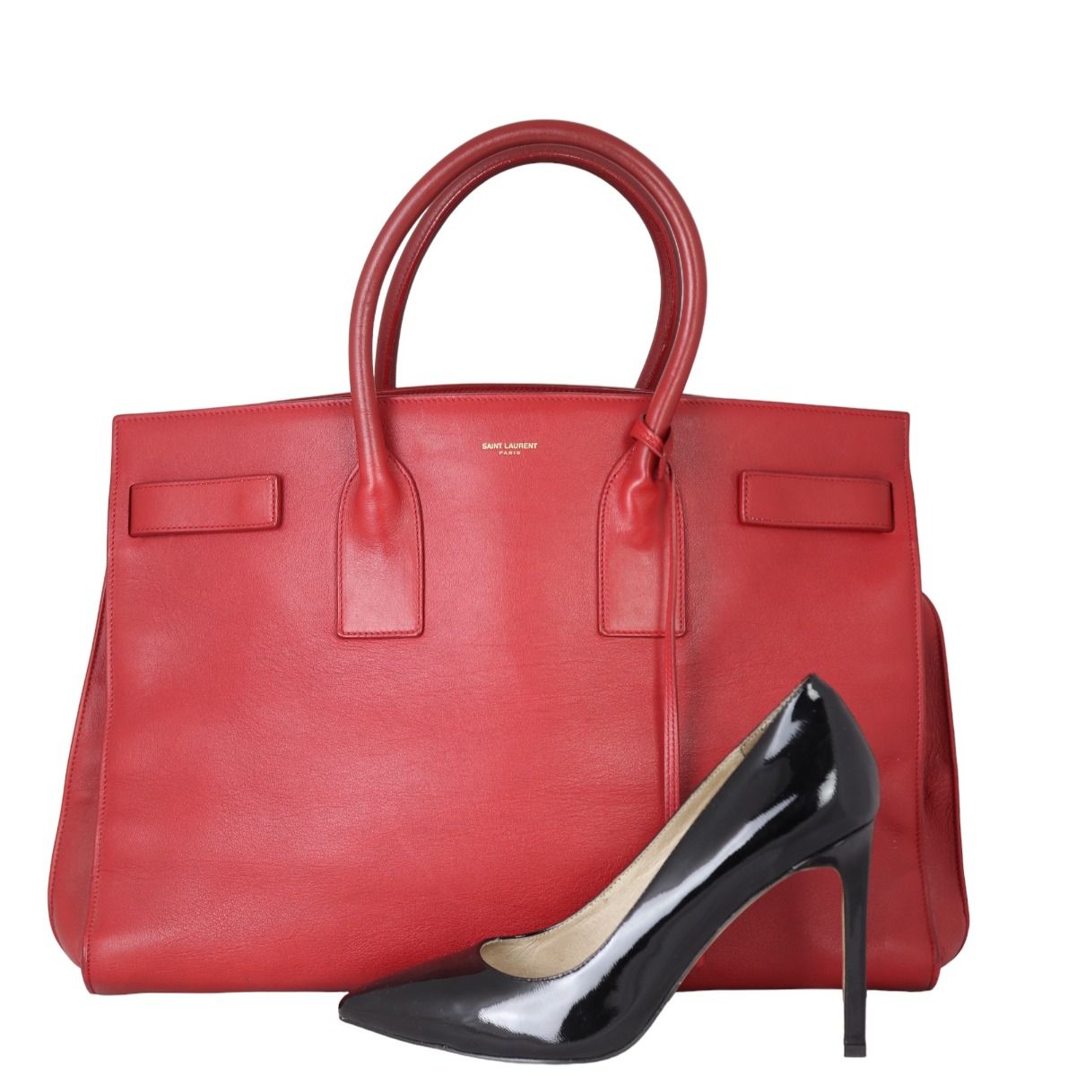 Saint laurent small sac de jour leather tote discount