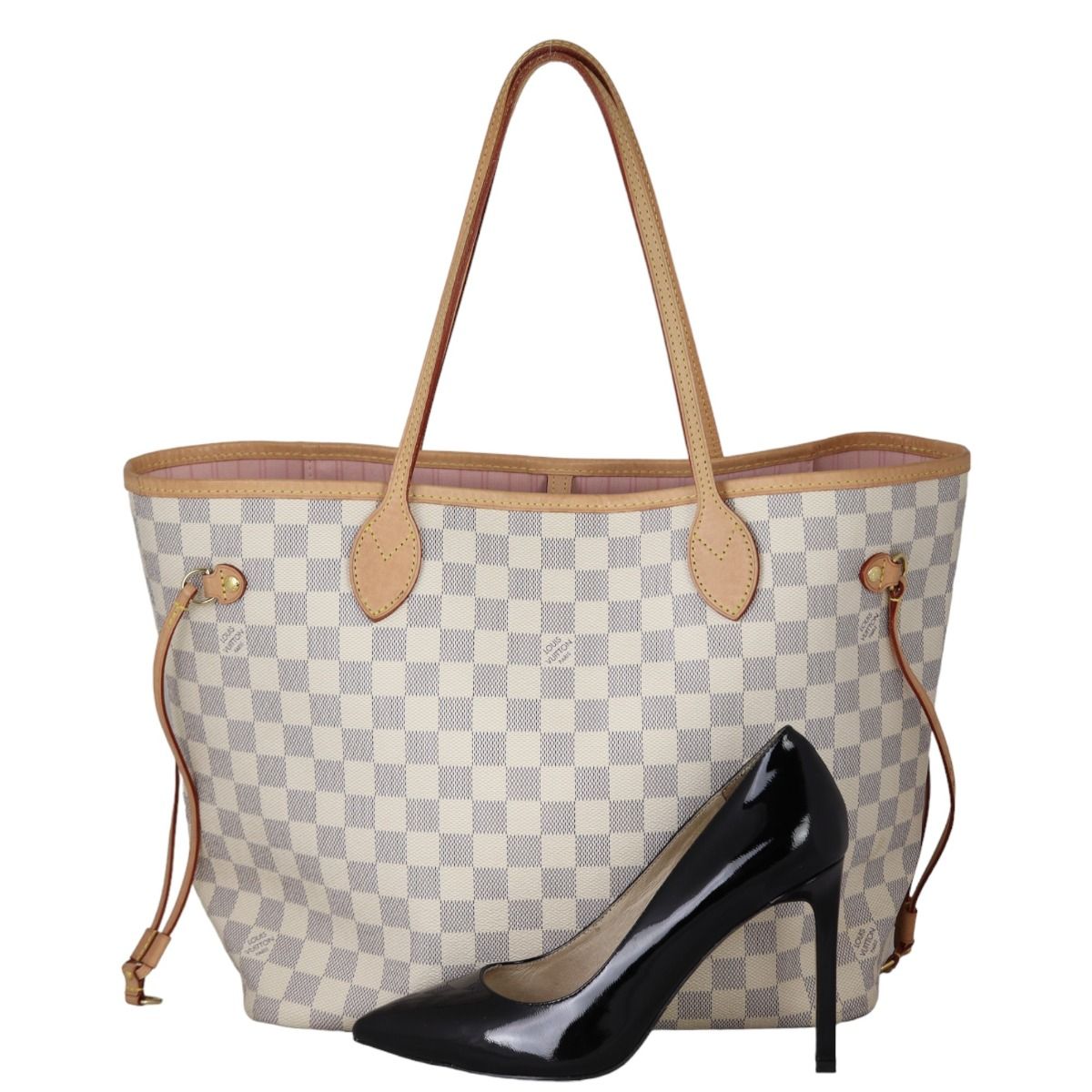 Neverfull mm damier azur rose ballerine best sale