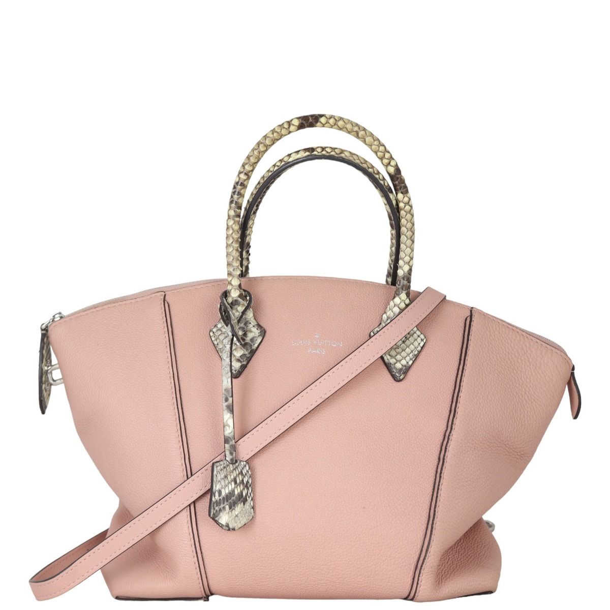 Louis Vuitton Python Trim Pink Leather Soft Lockit MM, myGemma, NL