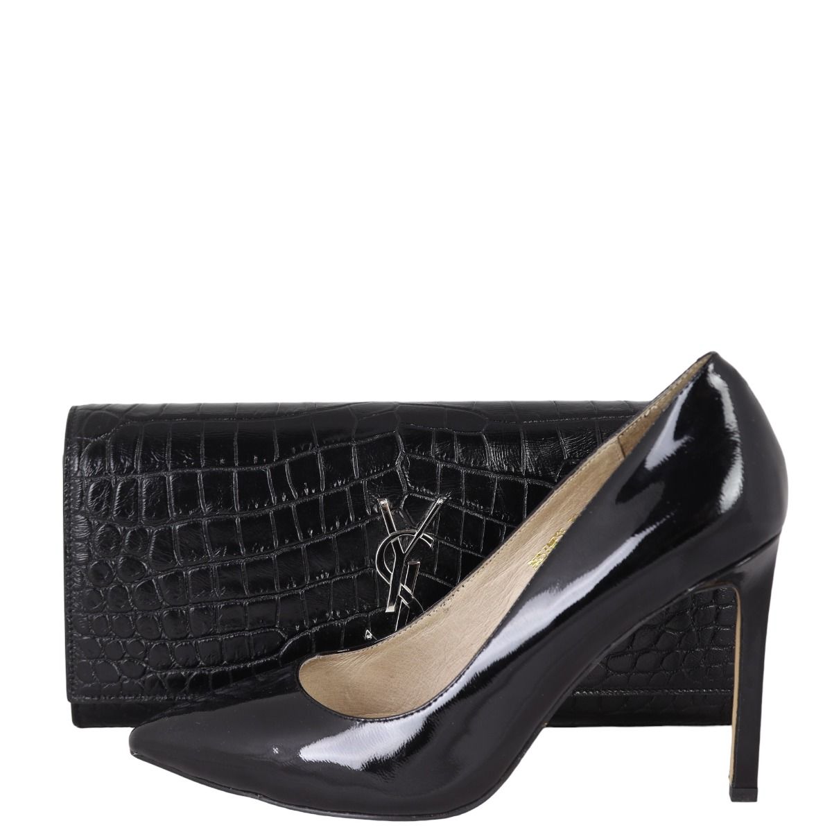 Kate monogram leather clutch top