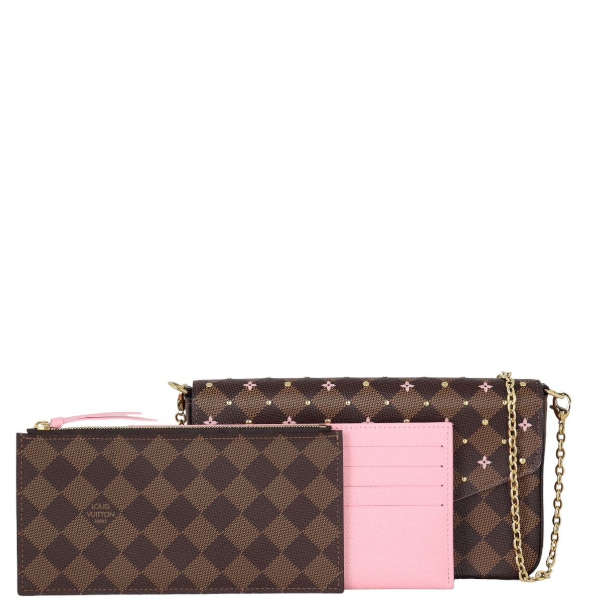Pochette felicie damier ebene top