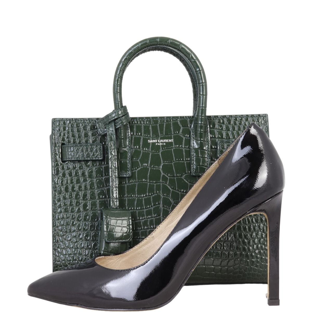 Saint Laurent Sac de Jour Nano Croc Embossed