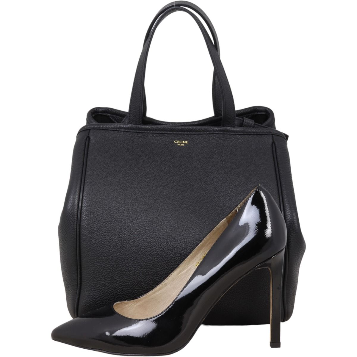 Small cabas in grained calfskin celine hotsell