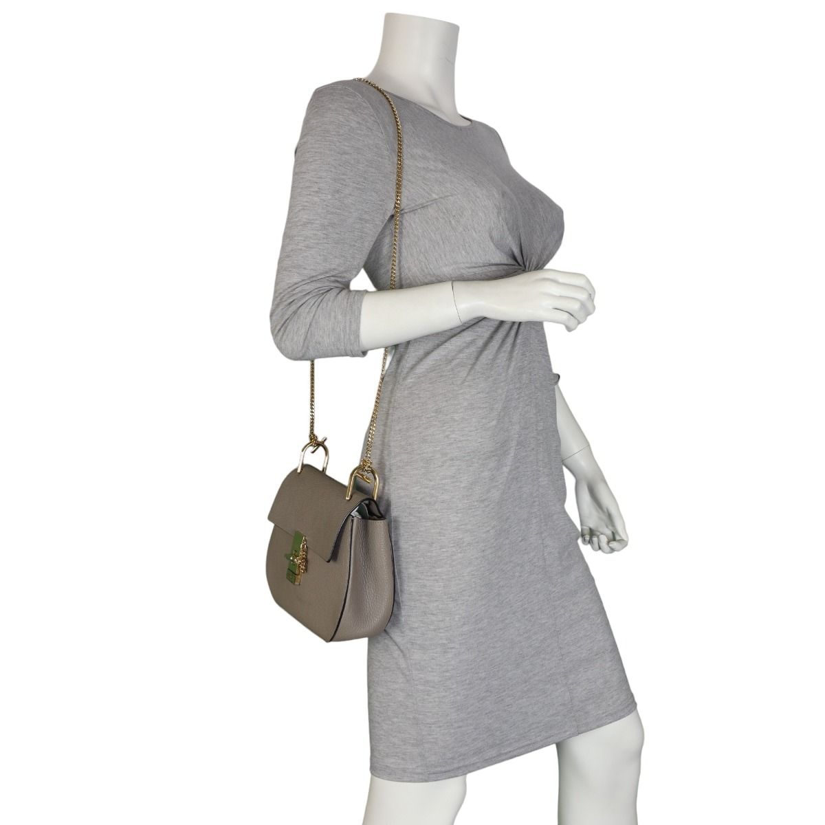 Chloe drew mini motty grey outlet