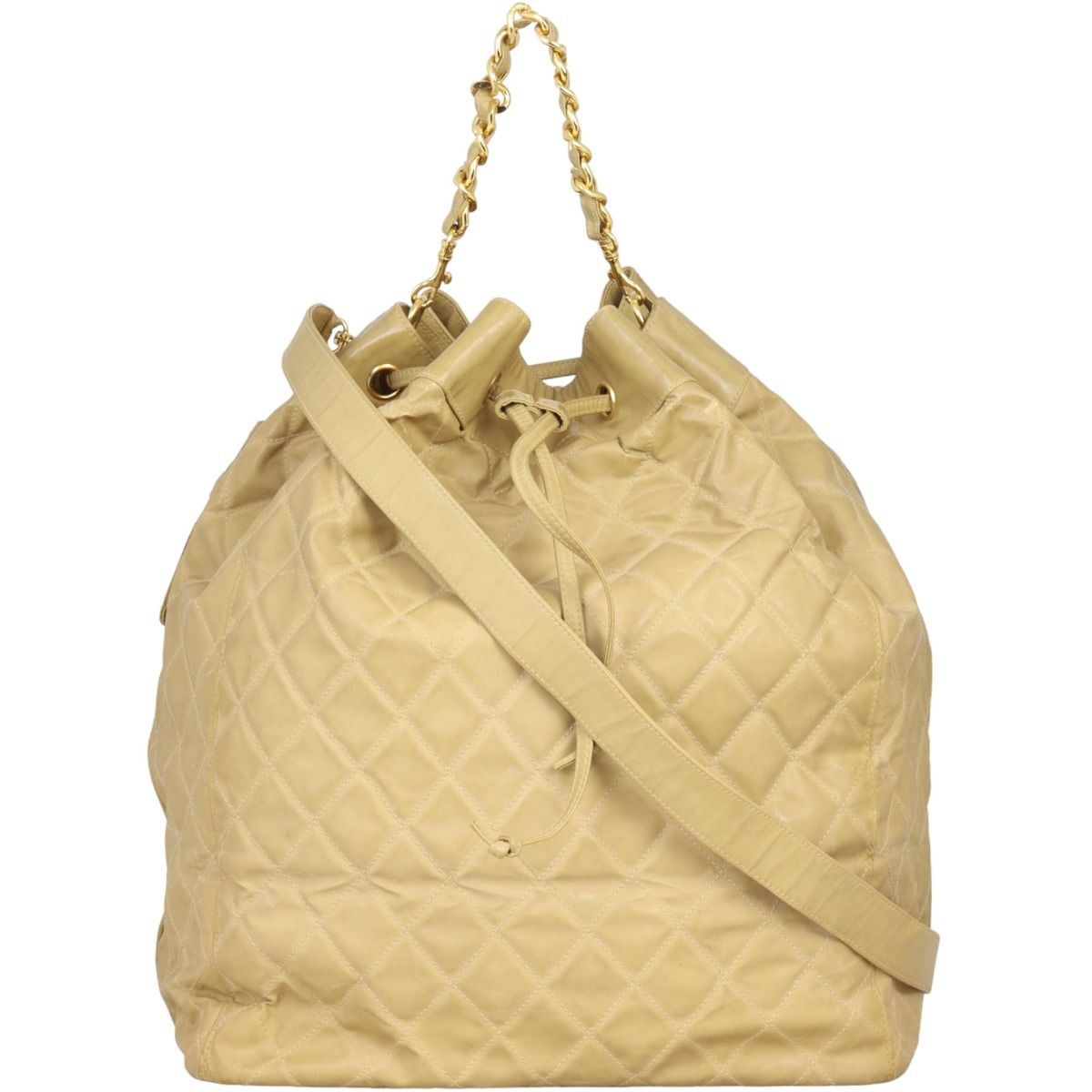 White chanel bucket cheap bag