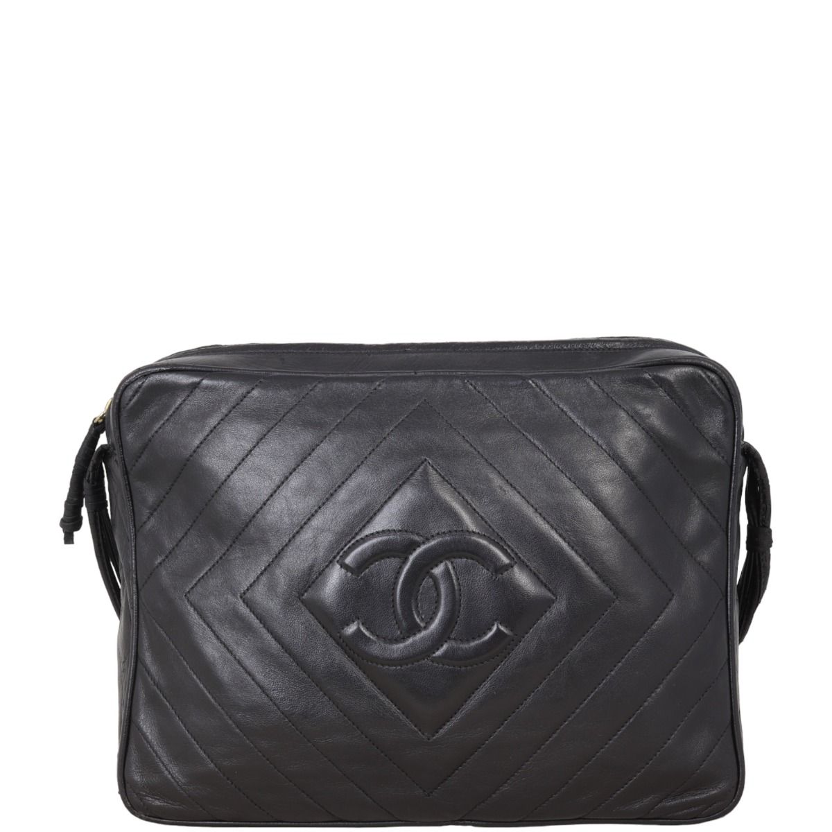 Vintage chanel camera bag with tassel top