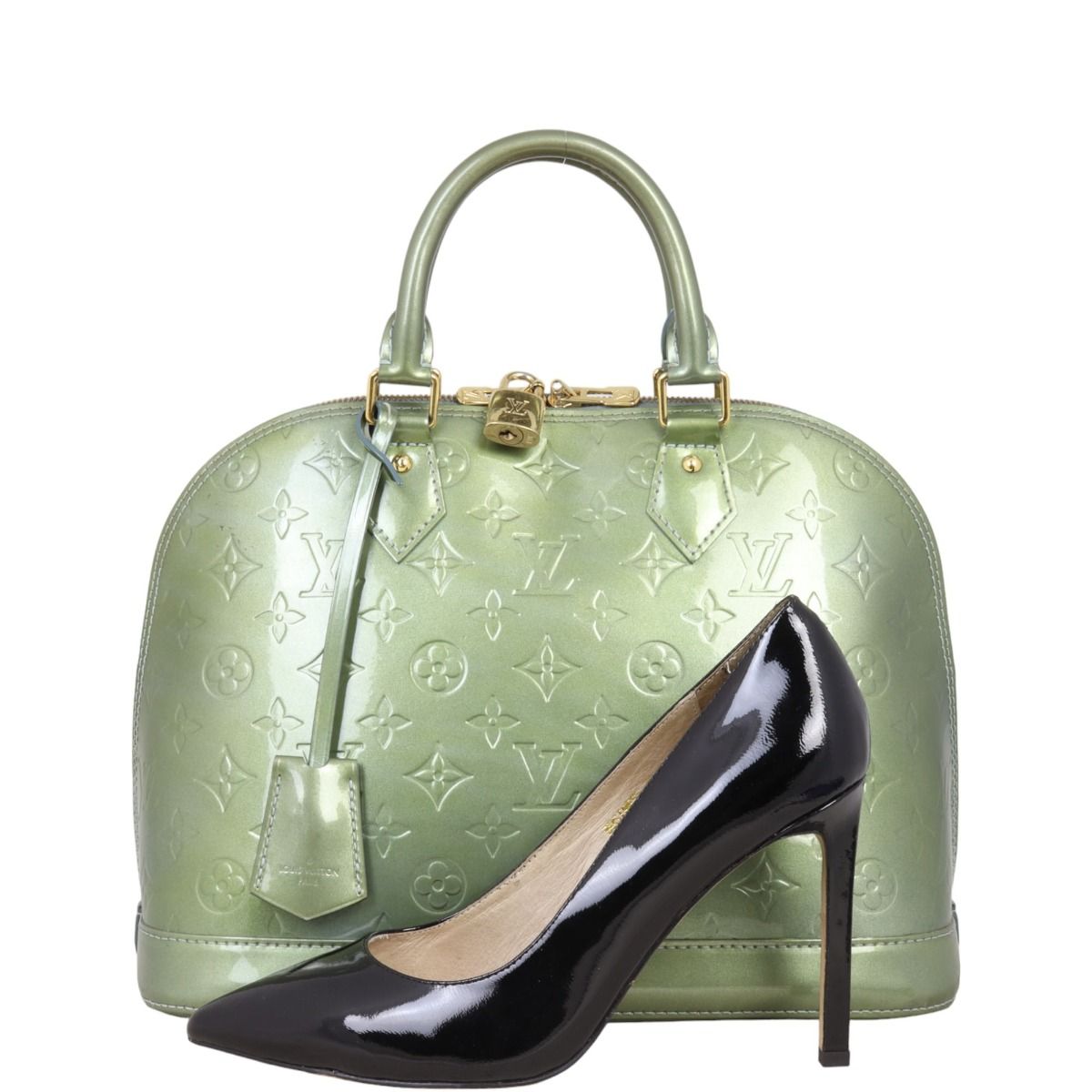 Louis Vuitton Alma PM Monogram Vernis Vert Bronze
