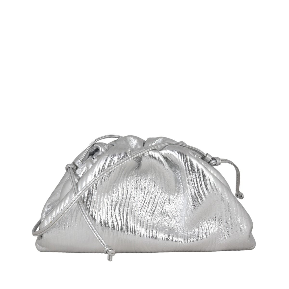 Jodie Mini Metallic Leather Tote Bag in Silver - Bottega Veneta | Mytheresa