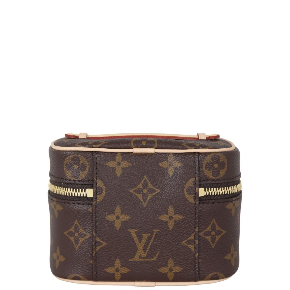 Louis Vuitton Nice Monogram Nano Brown in Coated Canvas with Gold-tone - US