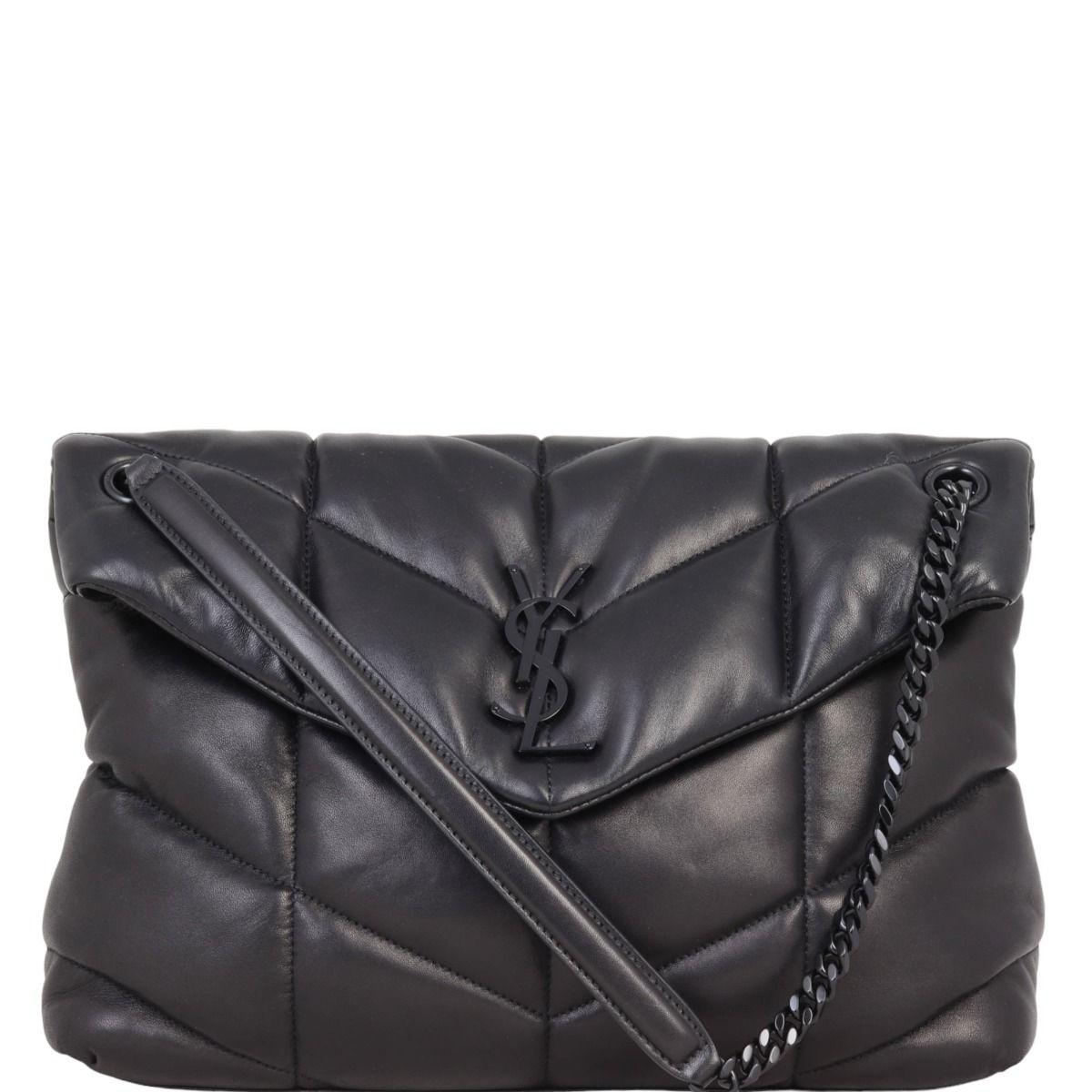 Loulou puffer medium bag in quilted lambskin clearance