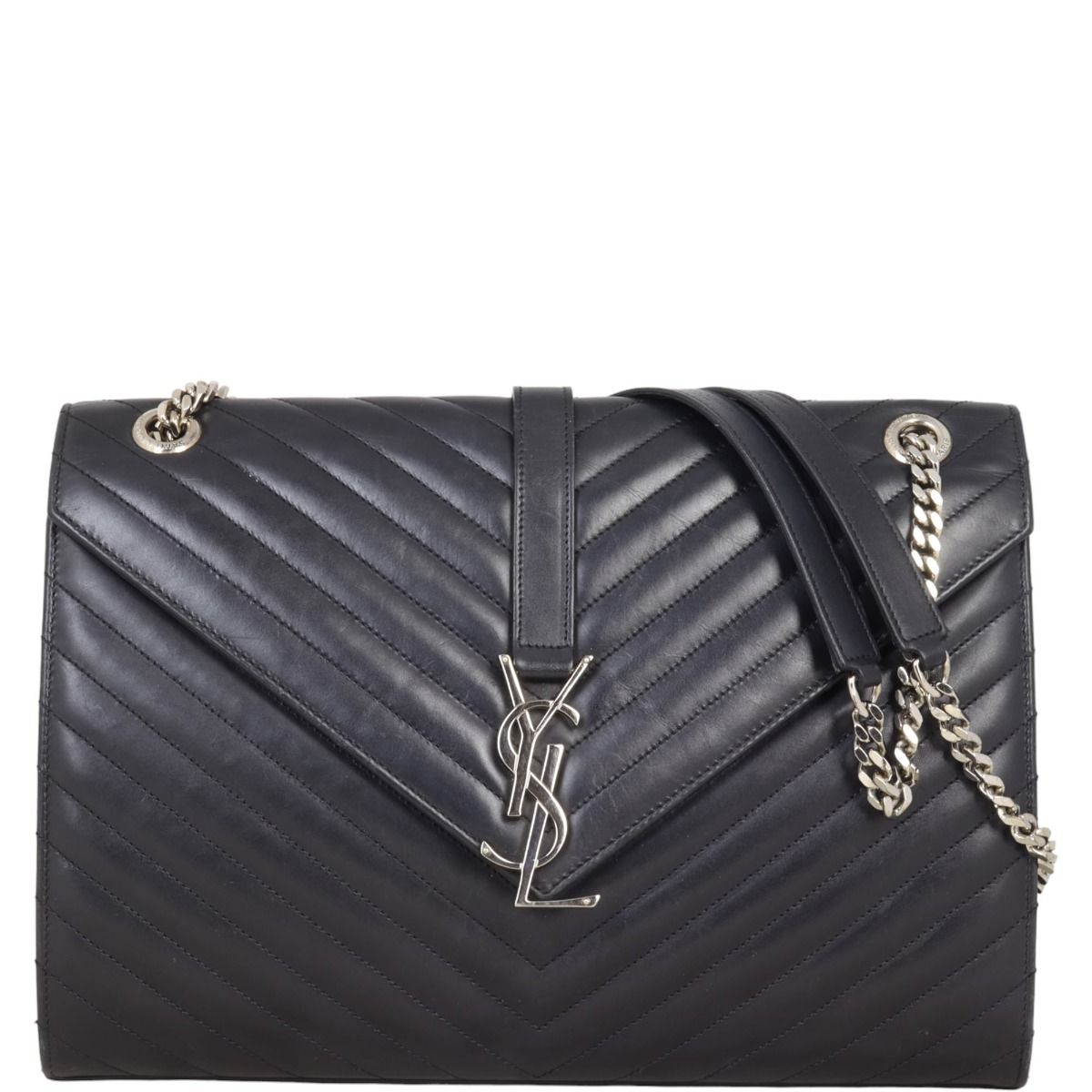 Large logo matelassé leather pouch hotsell