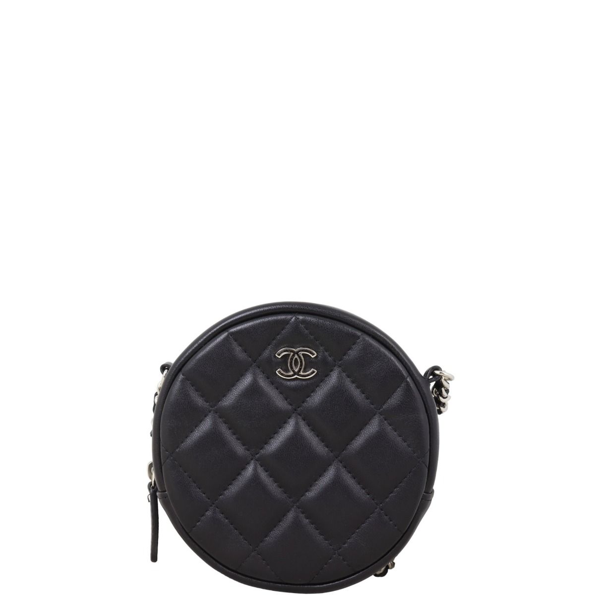 Chanel classic round clutch with chain sale