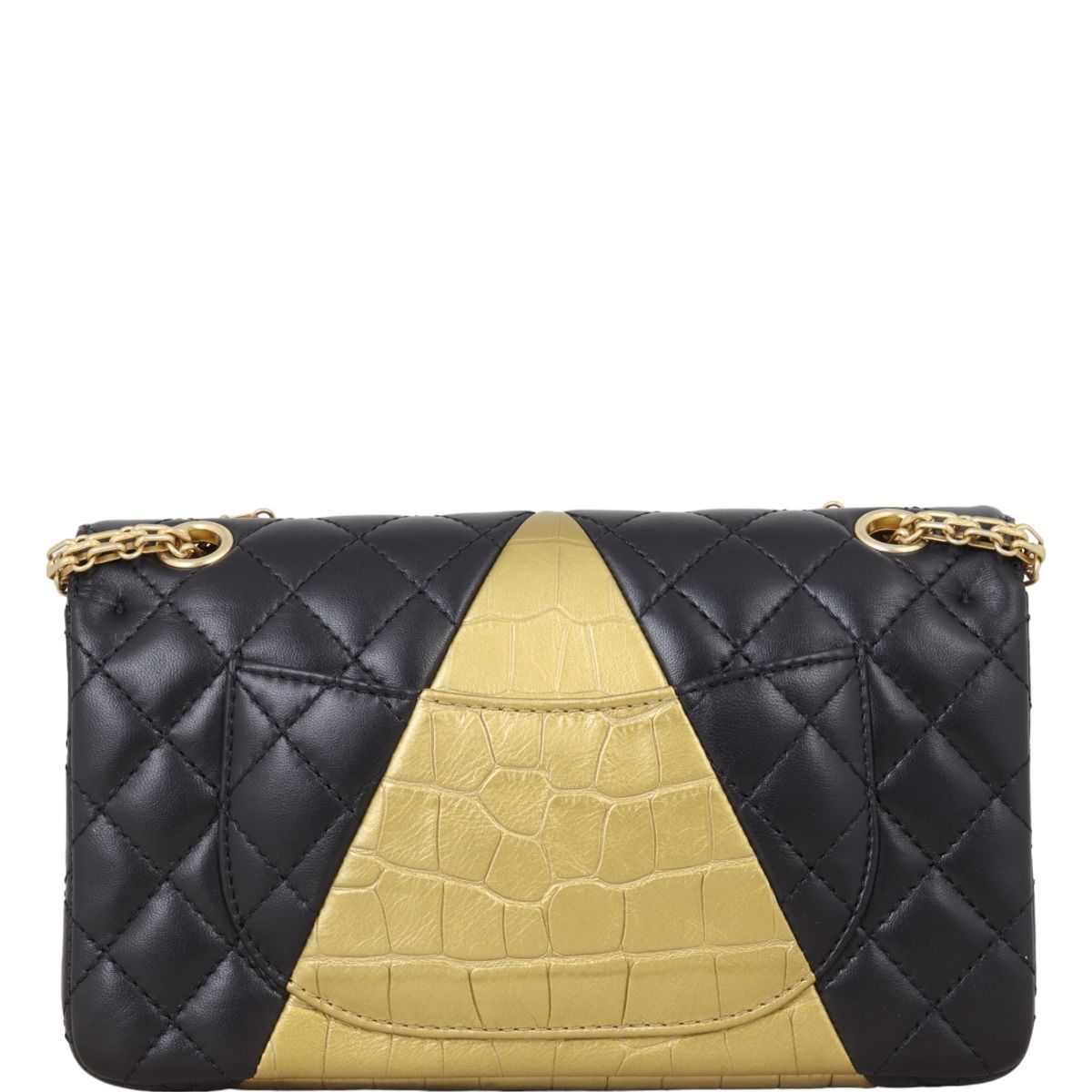 Chanel 2.55 Reissue 225 Double Flap Bag Croc Embossed