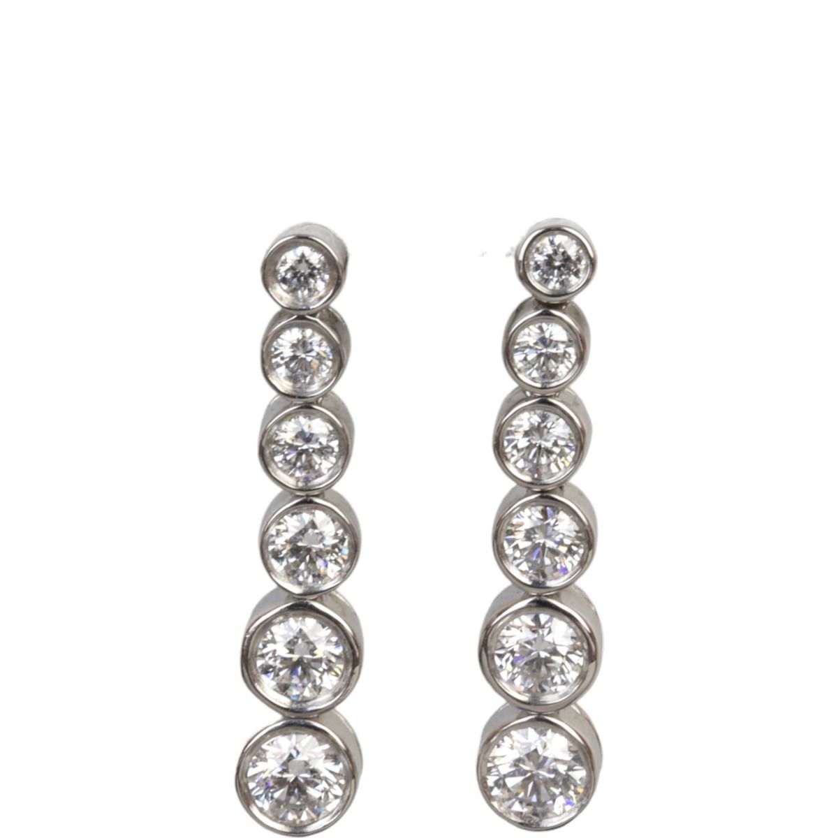 Tiffany platinum diamond earrings hot sale